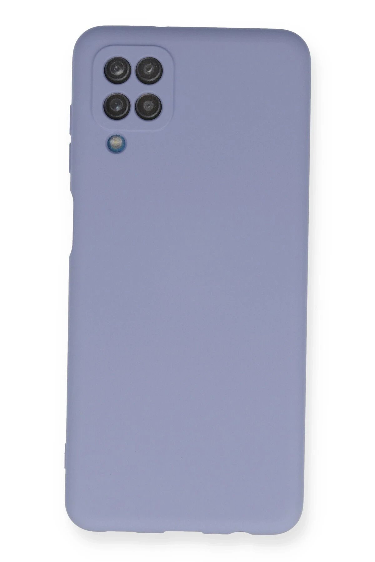 Samsung Galaxy A12 Kılıf Nano içi Kadife Silikon - Lila-(5796)