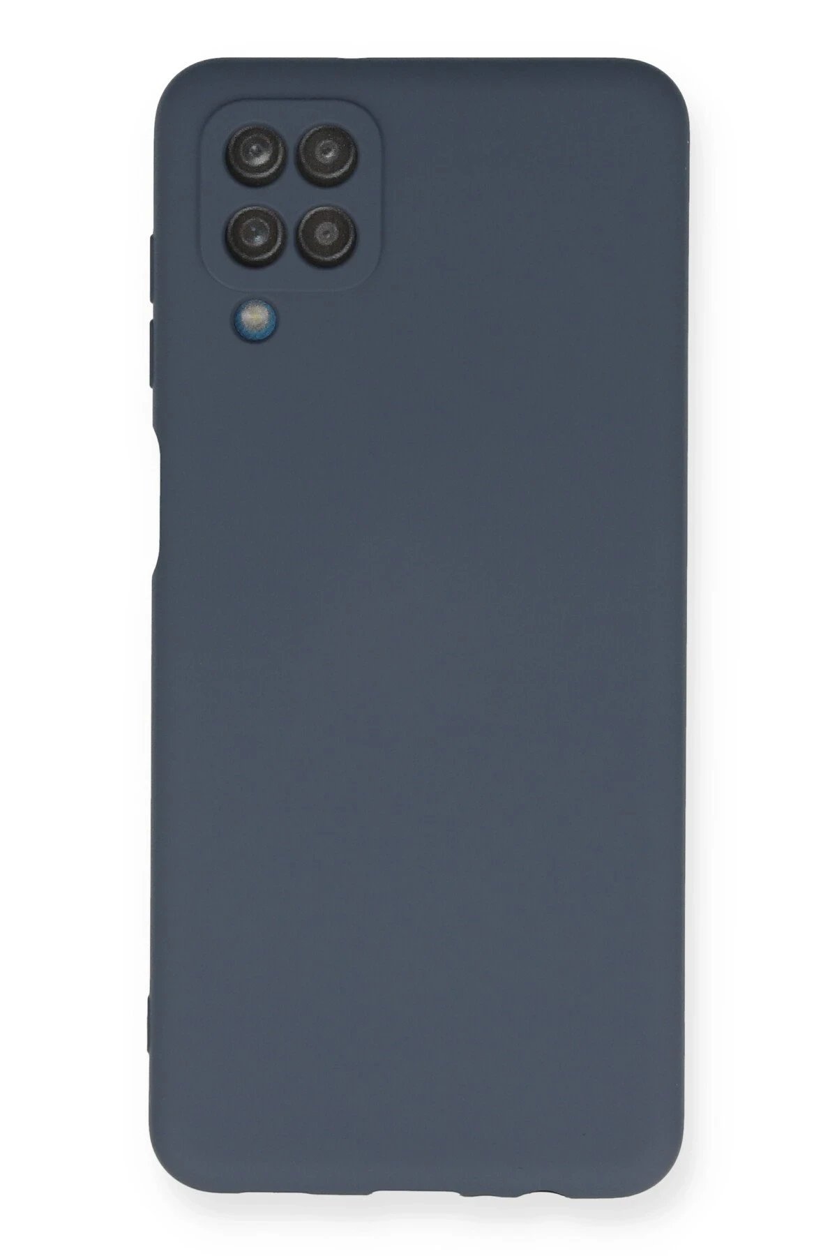 Samsung Galaxy A12 Kılıf Nano içi Kadife Silikon - Gri-(5796)