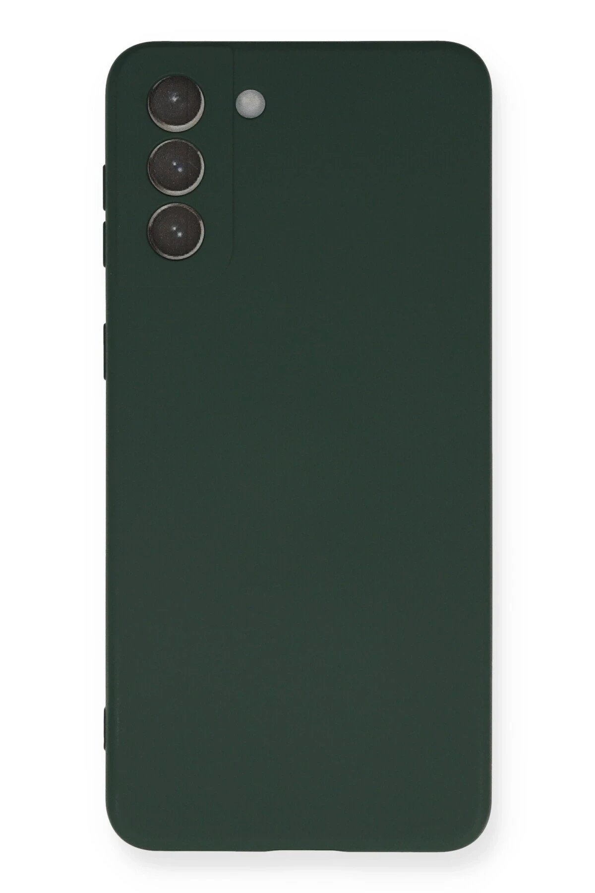 Samsung Galaxy S21 Plus Kılıf Nano içi Kadife Silikon - Koyu Yeşil-(5796)