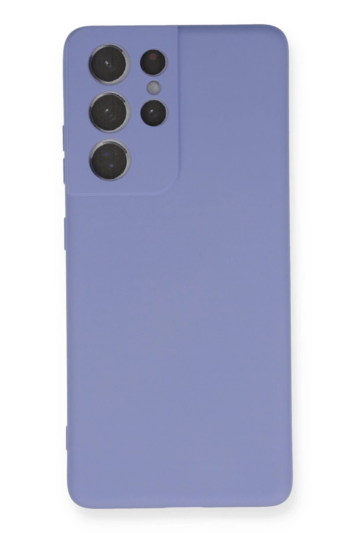 Samsung Galaxy S21 Ultra Kılıf Nano içi Kadife Silikon - Lila-(5796)