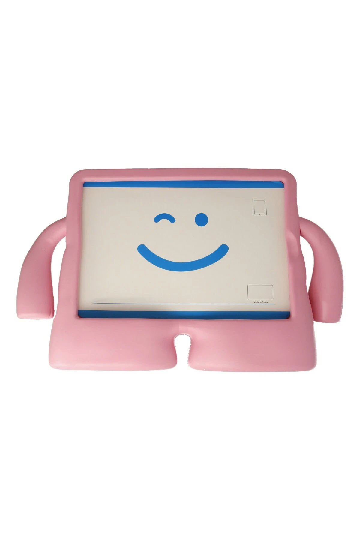 iPad 5 Air 9.7 Kılıf Karakter Tablet Silikon - Açık Pembe-(5796)
