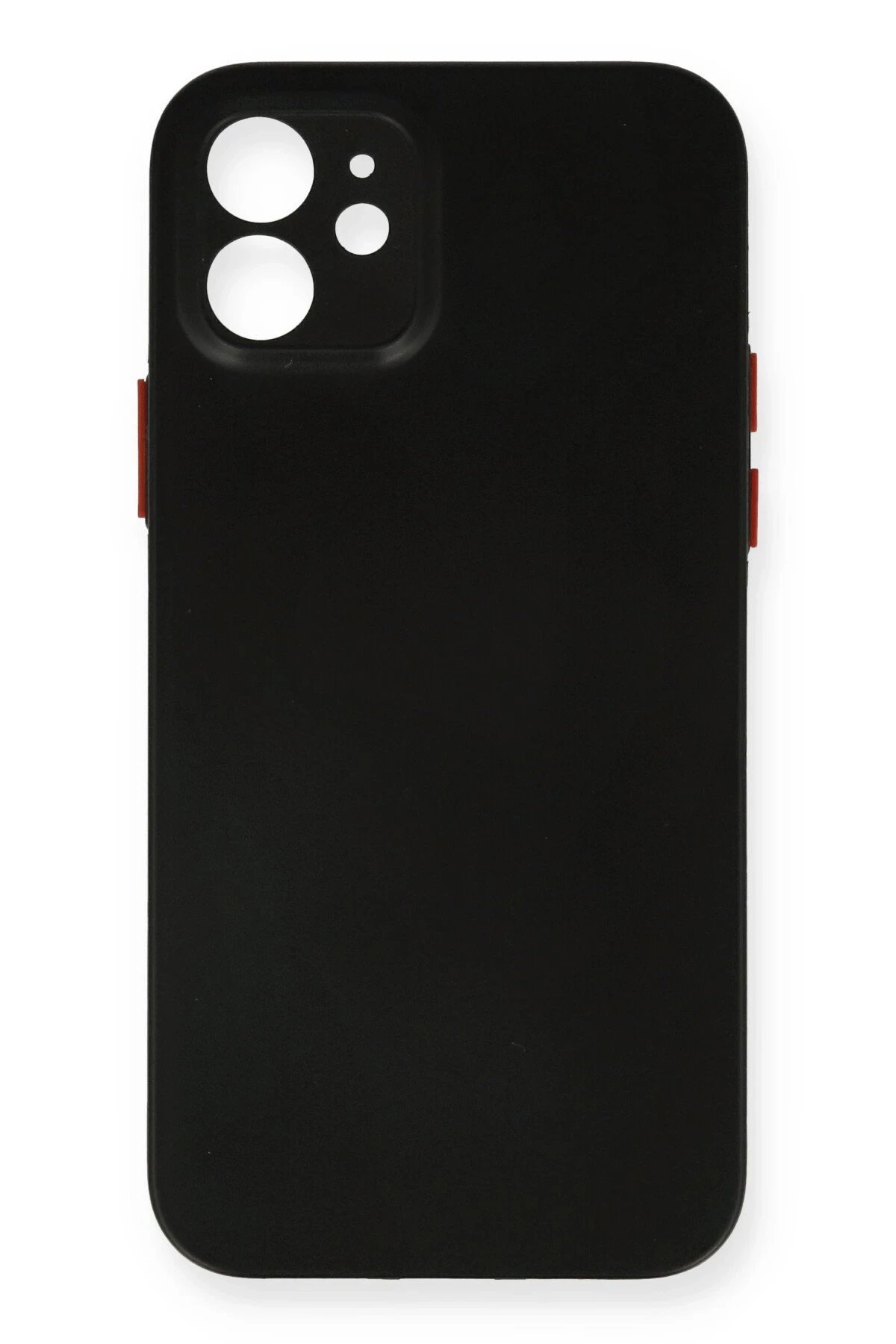 iPhone 12 Kılıf PP Ultra İnce Kapak - Siyah-(5796)