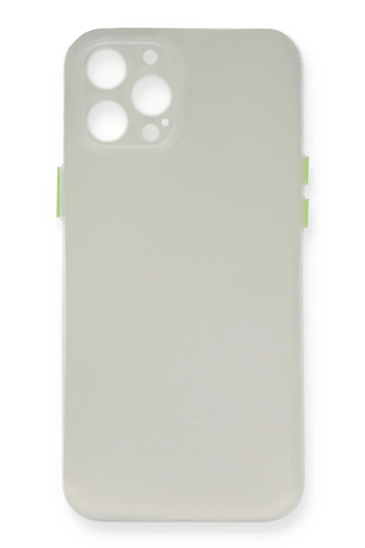 iPhone 12 Pro Max Kılıf PP Ultra İnce Kapak - Beyaz-(5796)