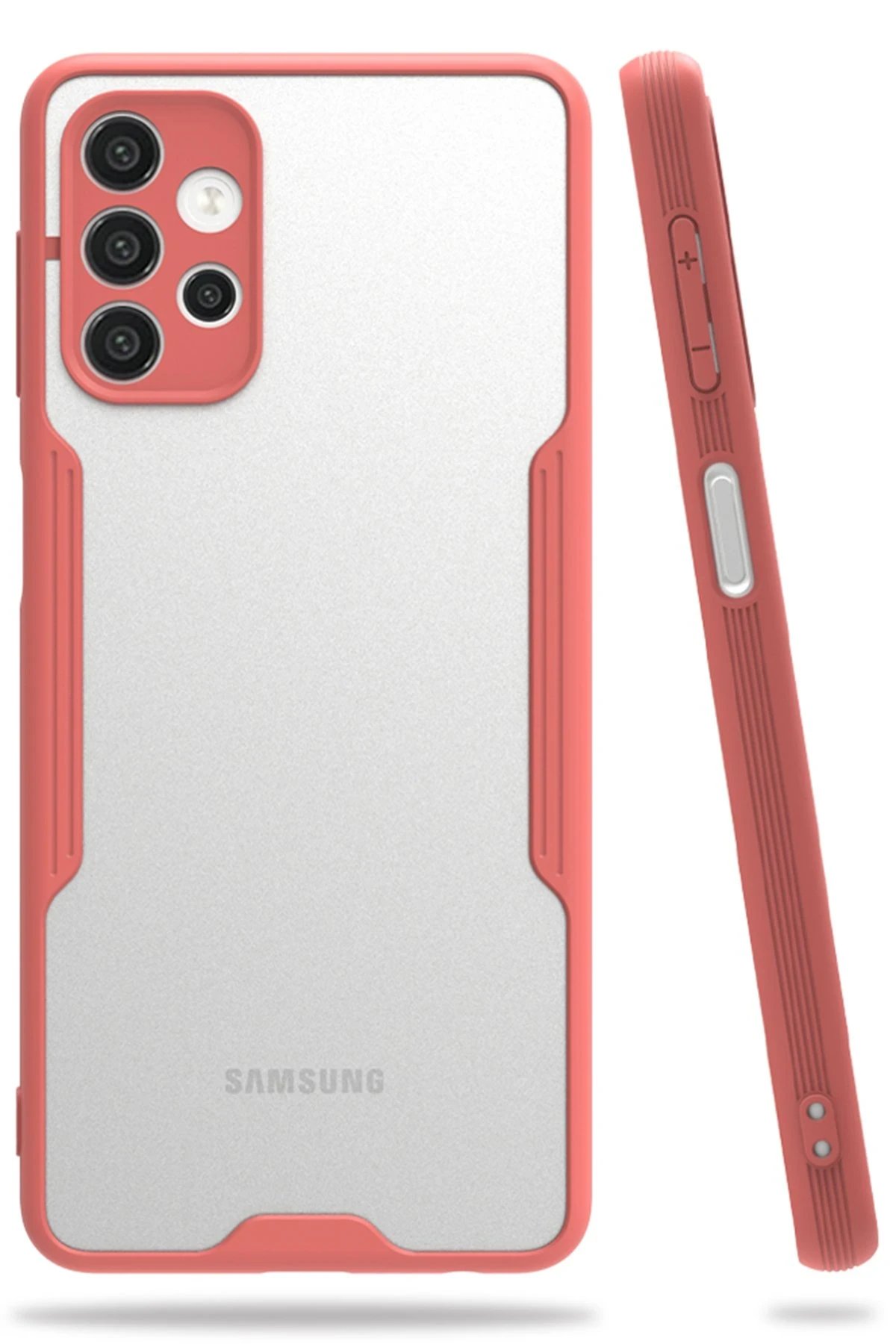 Samsung Galaxy A52 Kılıf Platin Silikon - Pembe-(5796)