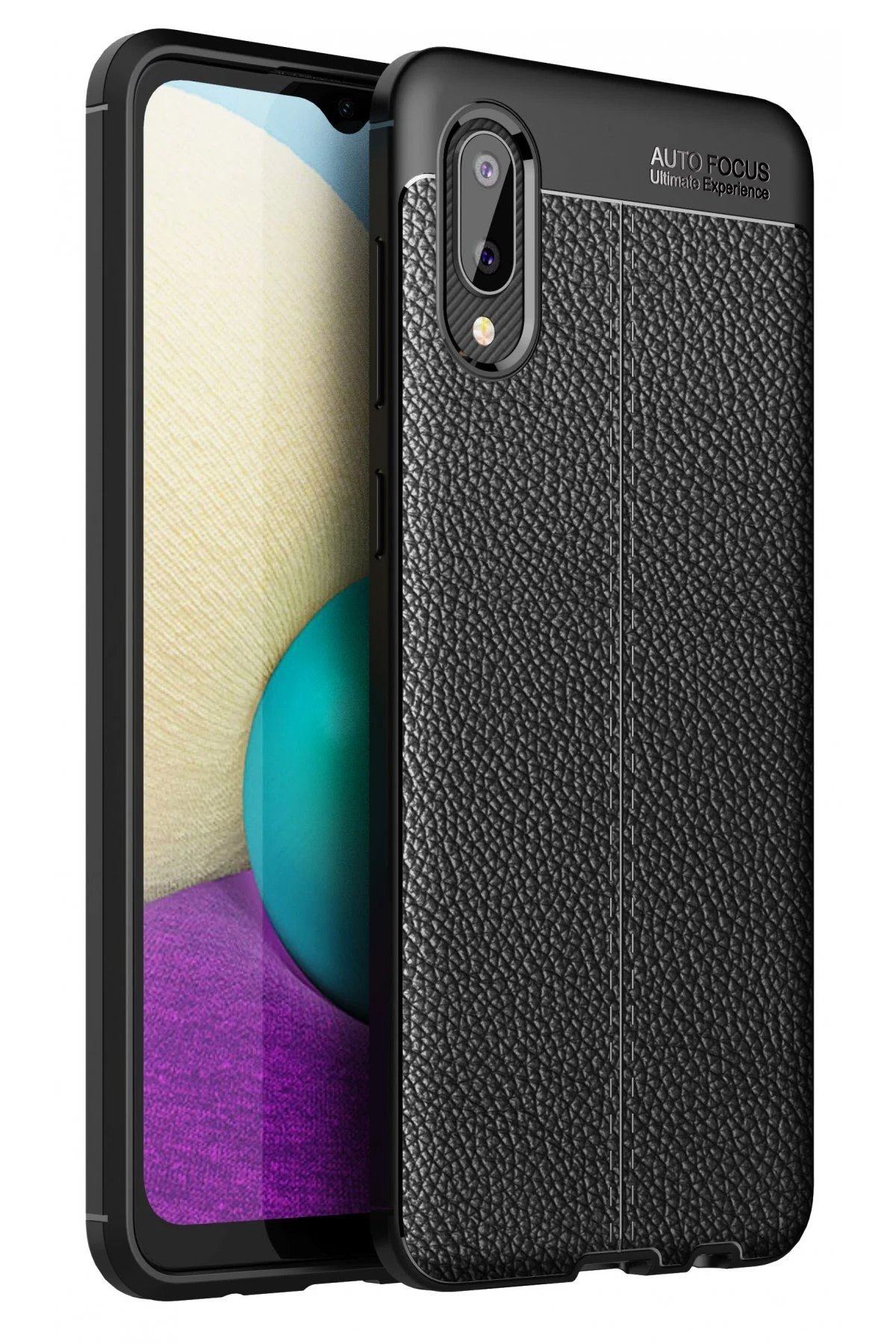 Samsung Galaxy A02 Kılıf Auto Focus Kapak - Siyah-(5796)