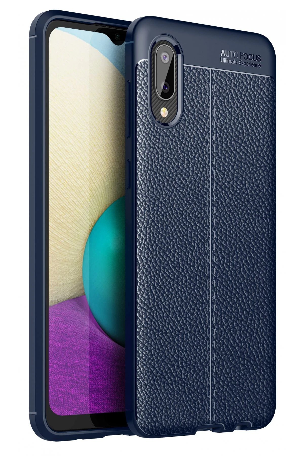 Samsung Galaxy A02 Kılıf Auto Focus Kapak - Lacivert-(5796)