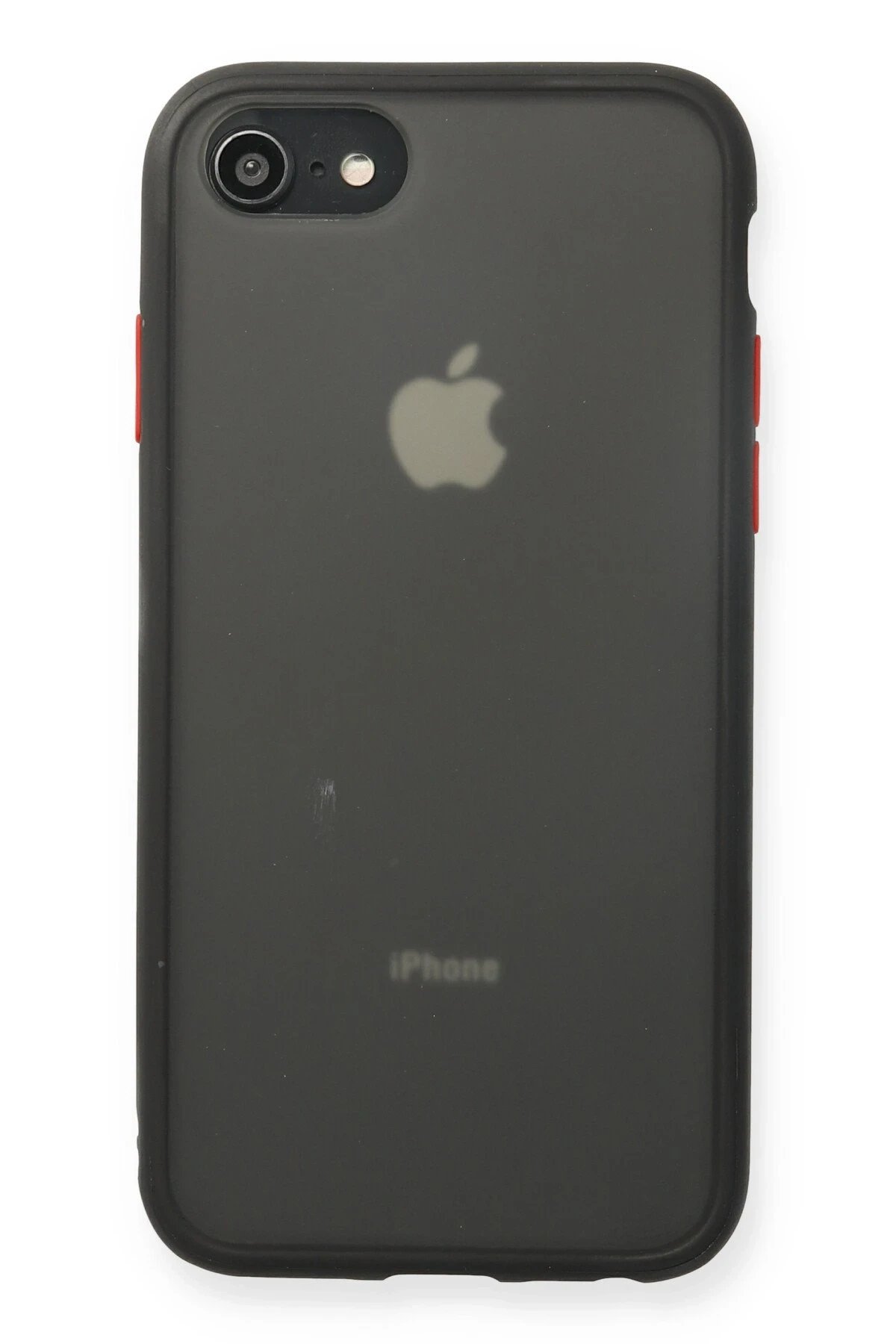 iPhone 7 Kılıf Montreal Silikon Kapak - Siyah-(5796)