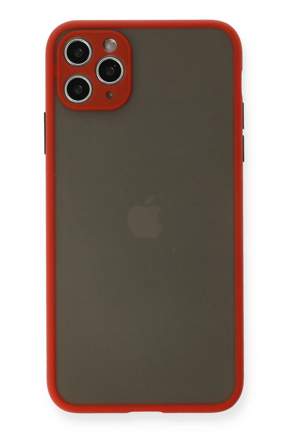 iPhone 11 Pro Max Kılıf Montreal Silikon Kapak - Kırmızı-(5796)
