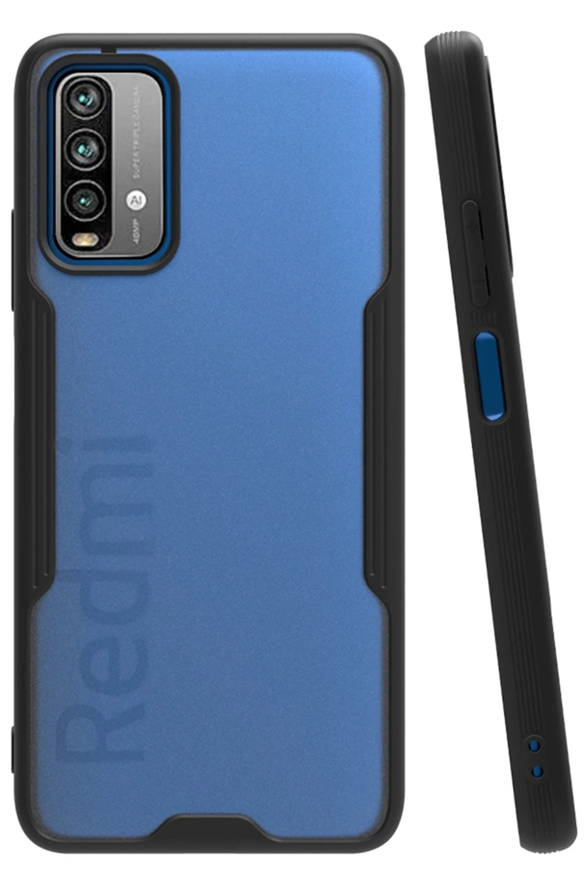 Xiaomi Redmi 9T Kılıf Platin Silikon - Siyah-(5796)