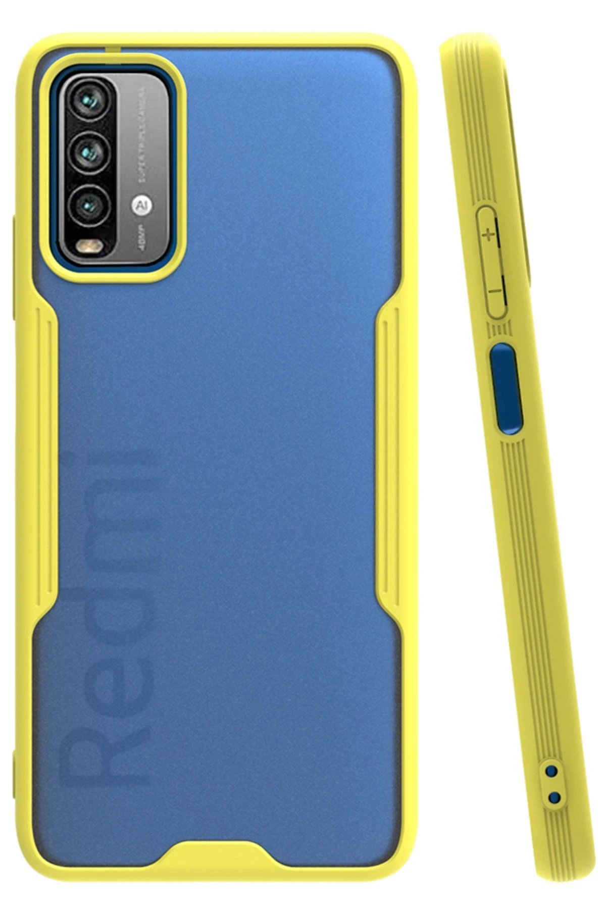 Xiaomi Redmi 9T Kılıf Platin Silikon - Sarı-(5796)