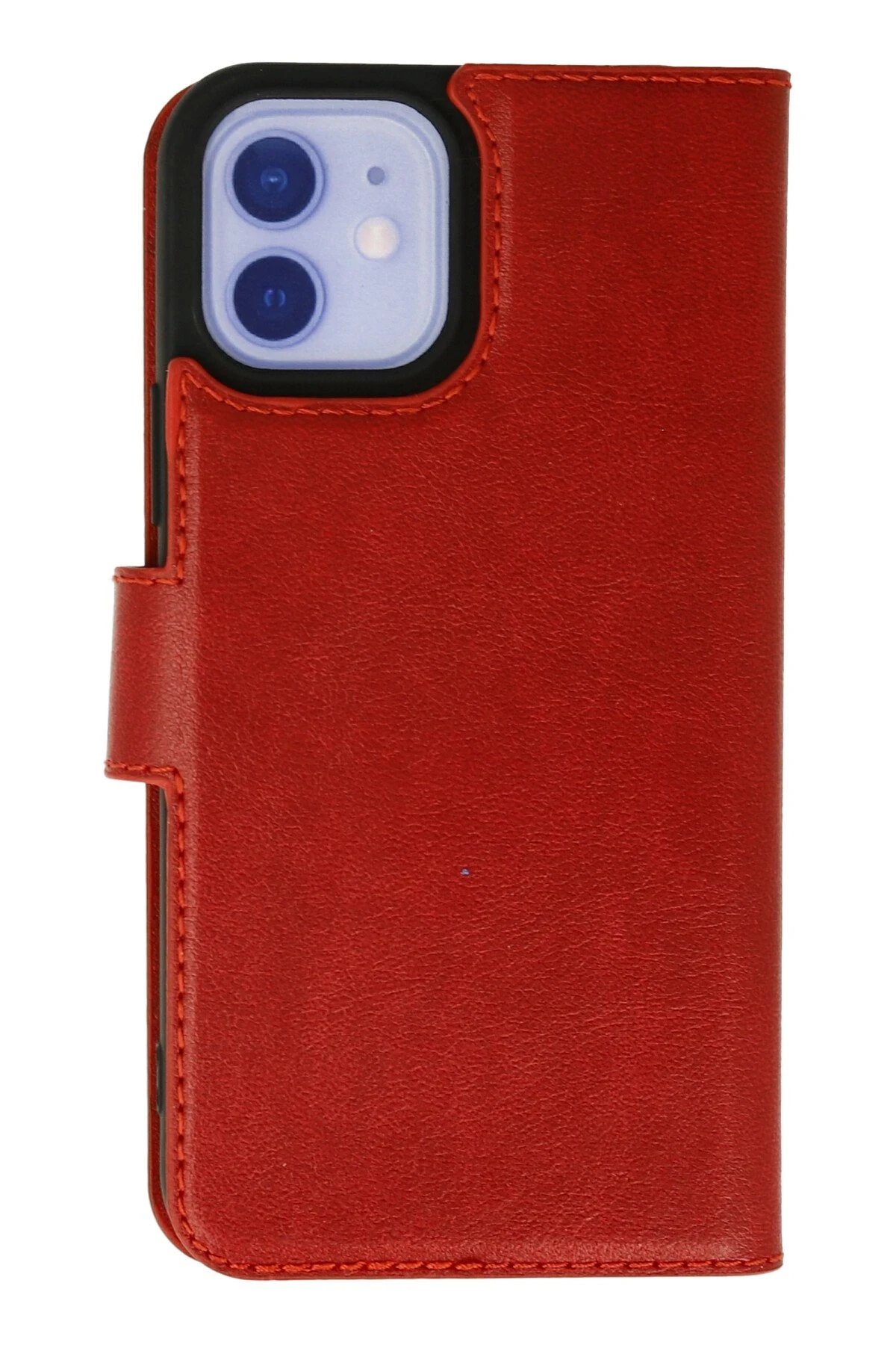 iPhone 12 Kılıf Trend S Plus Kapaklı Kılıf - Kırmızı-(5796)
