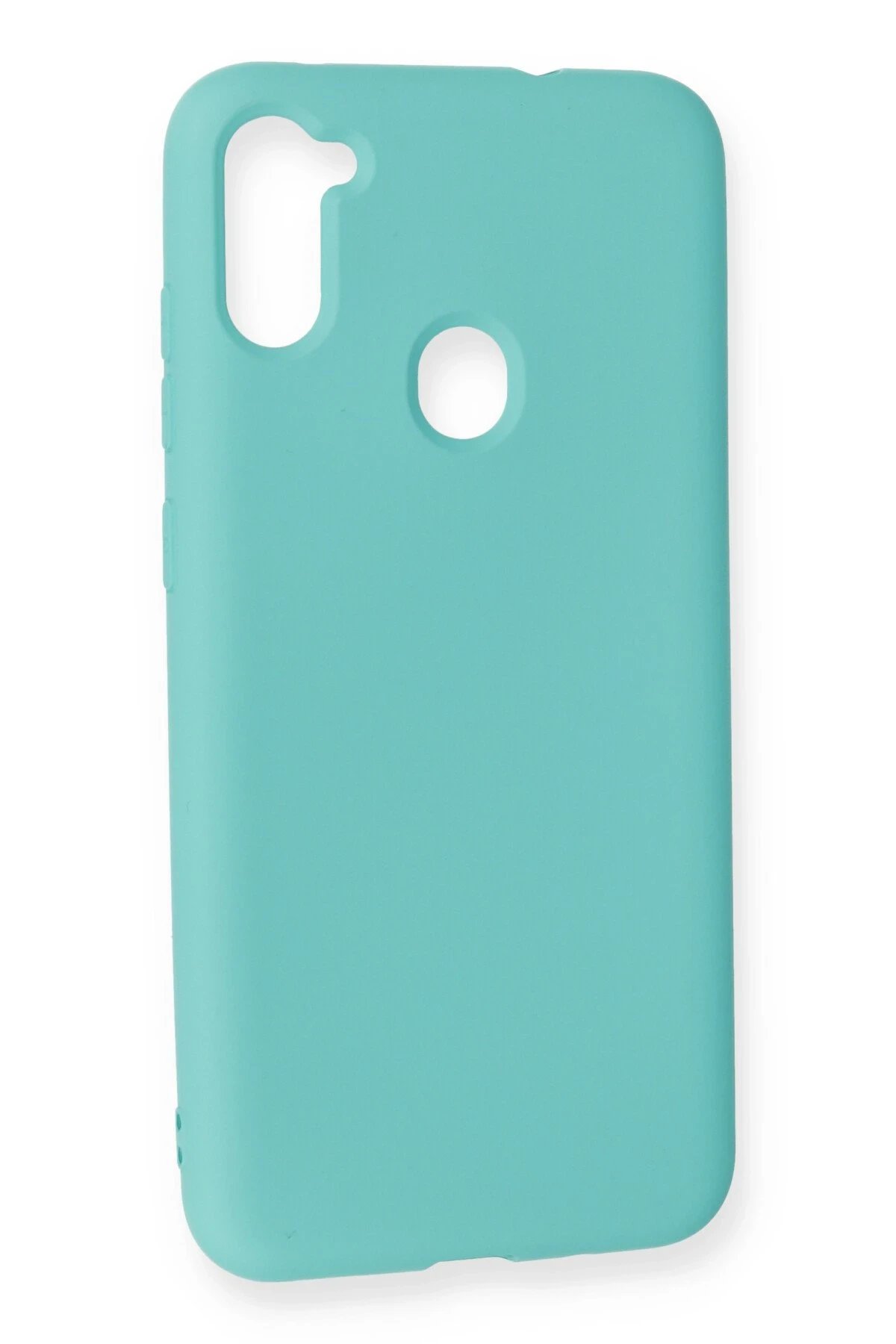 Samsung Galaxy A11 Kılıf Nano içi Kadife Silikon - Turkuaz-(5796)