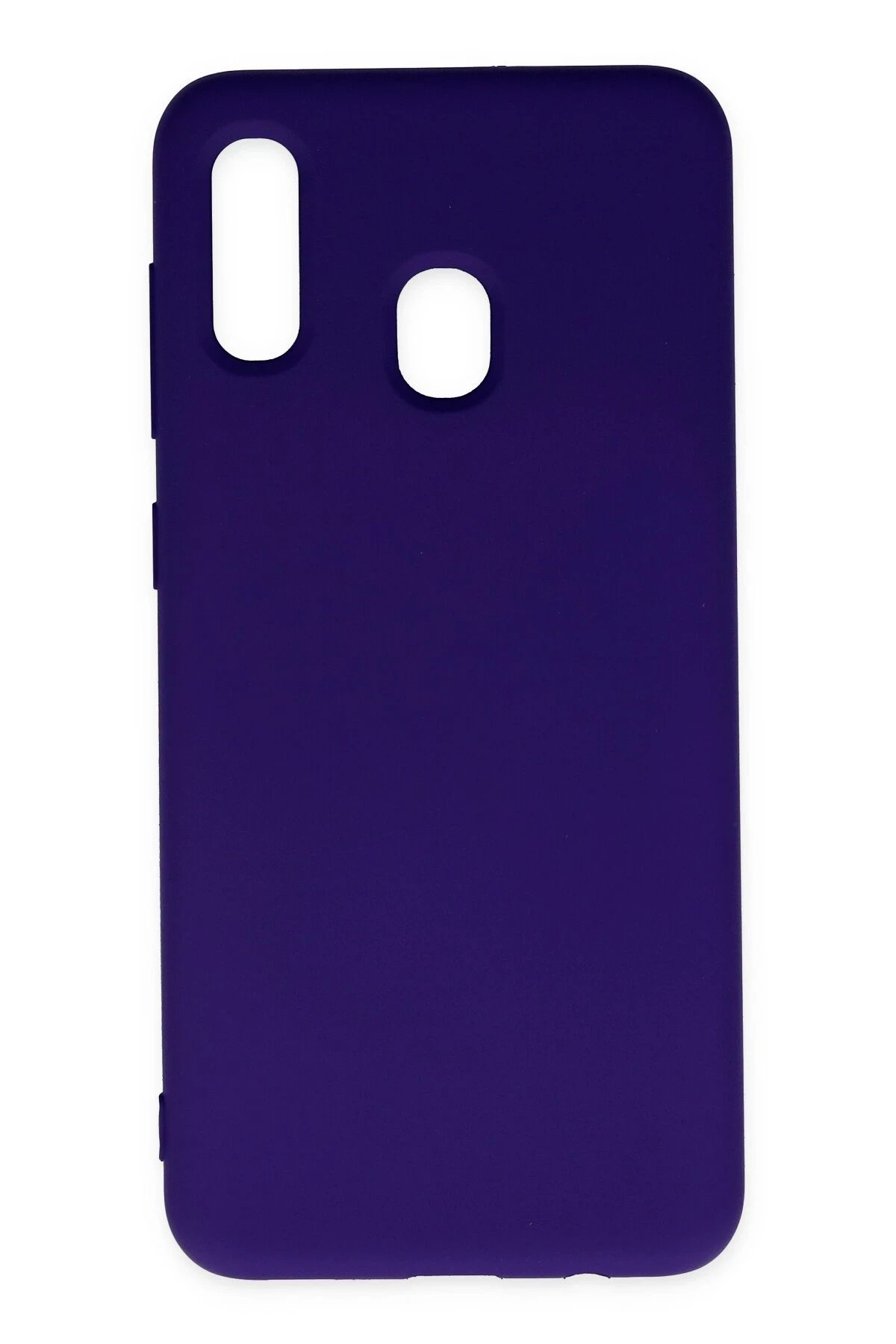 Samsung Galaxy A20 Kılıf Nano içi Kadife Silikon - Mor-(5796)