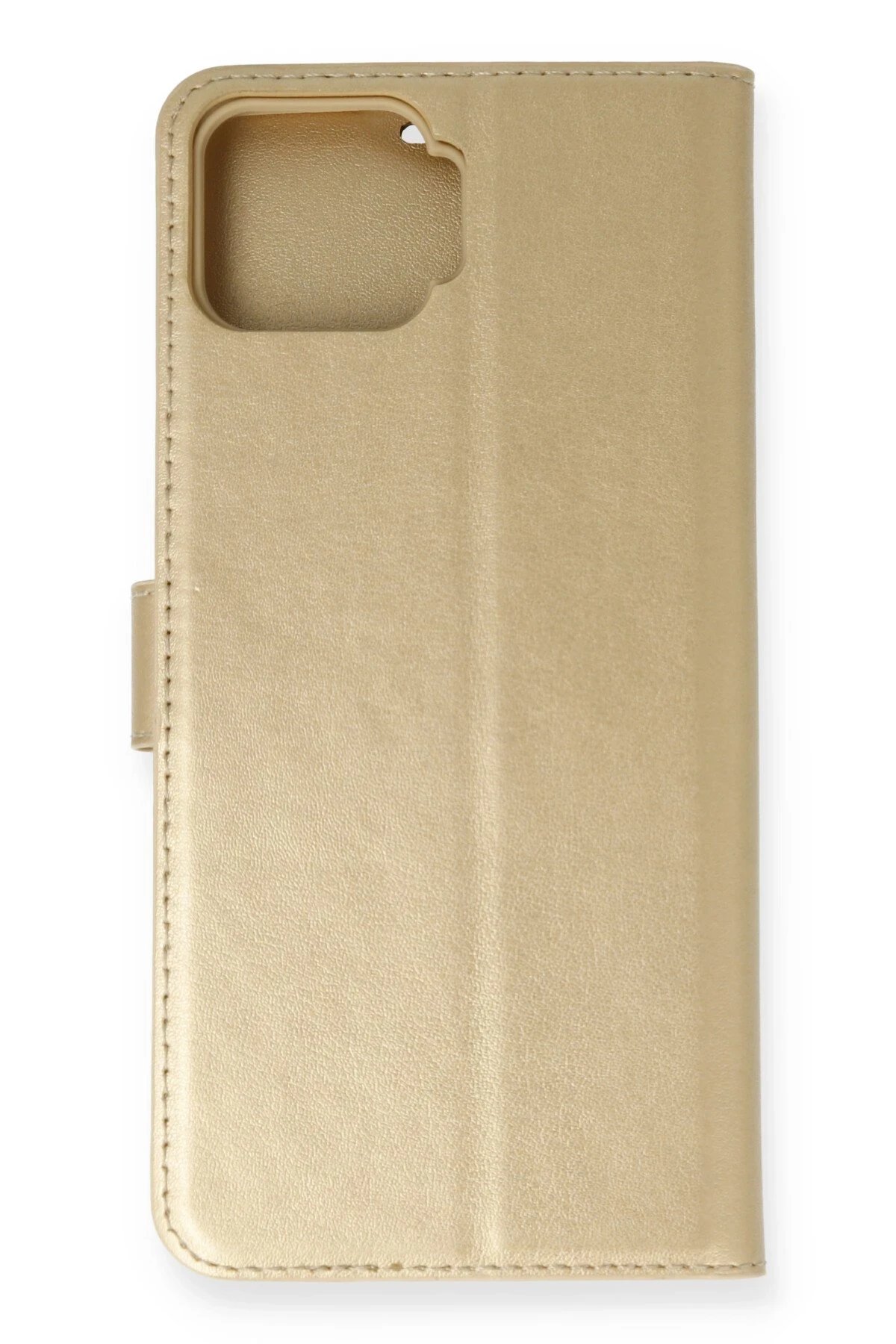 Oppo A73 Kılıf Trend S Plus Kapaklı Kılıf - Gold-(5796)
