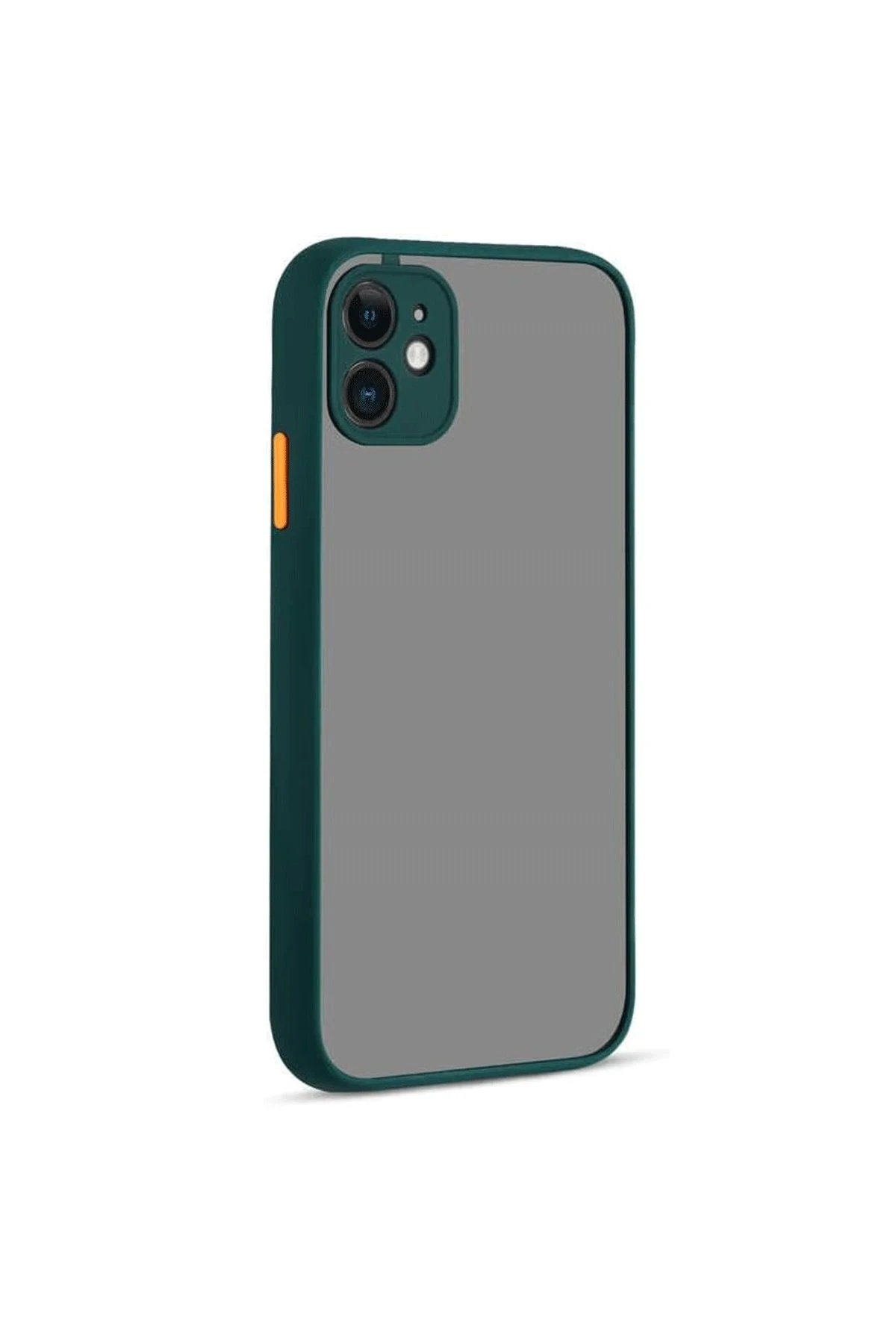iPhone 12 Kılıf Montreal Silikon Kapak - Yeşil-(5796)