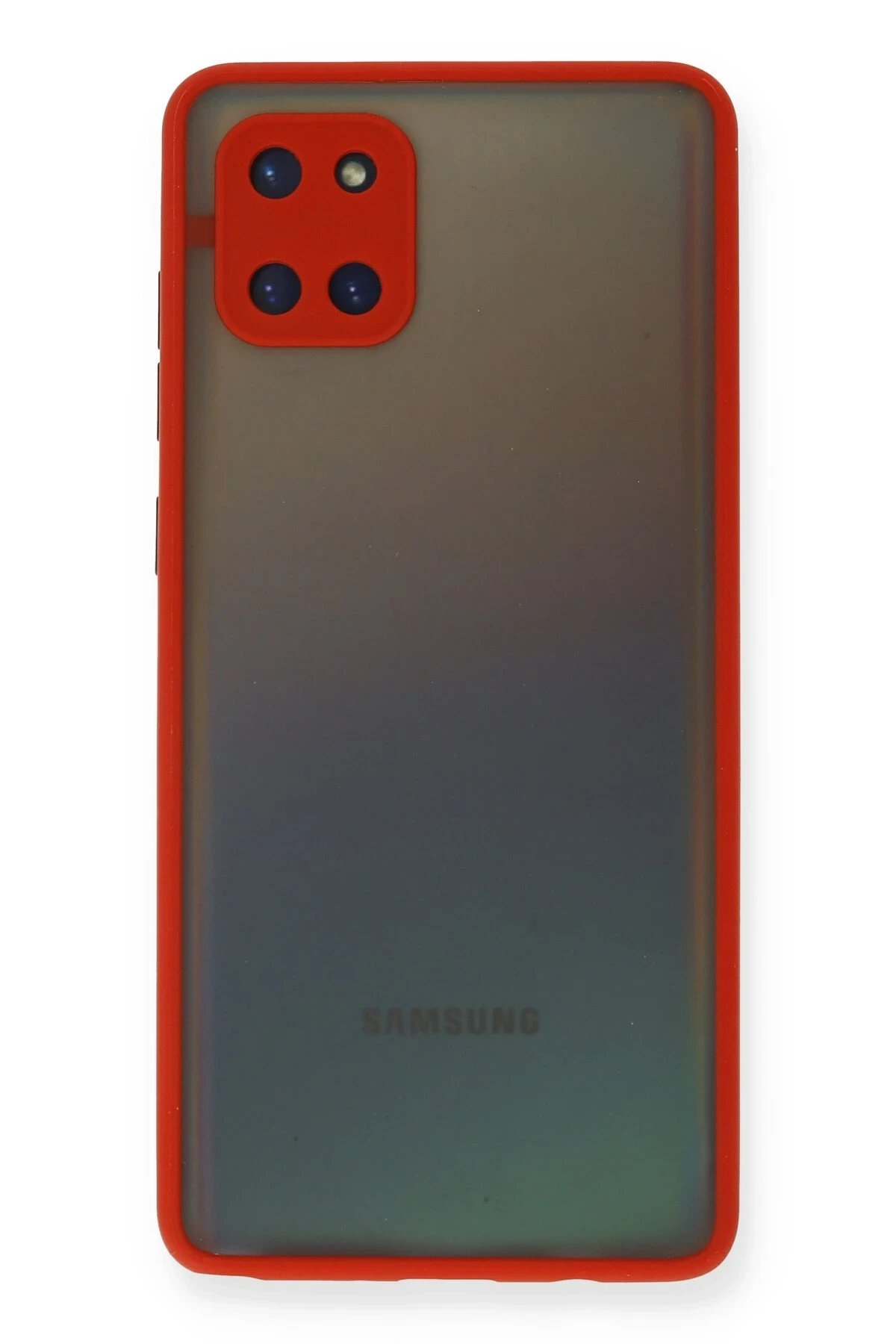 Samsung Galaxy A81 / Note 10 Lite Kılıf Montreal Silikon Kapak - Kırmızı-(5796)