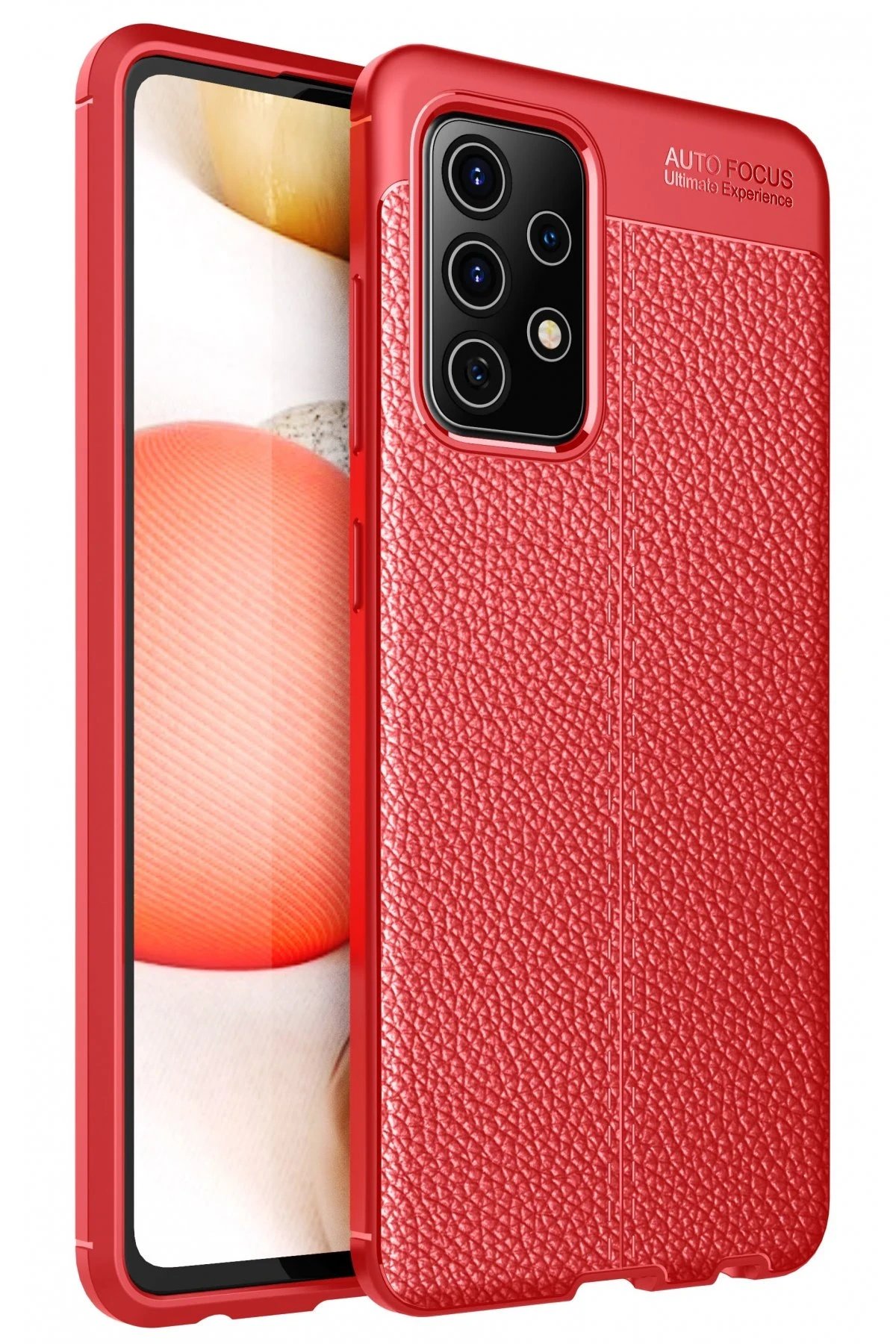 Samsung Galaxy A52 Kılıf Auto Focus Kapak - Kırmızı-(5796)