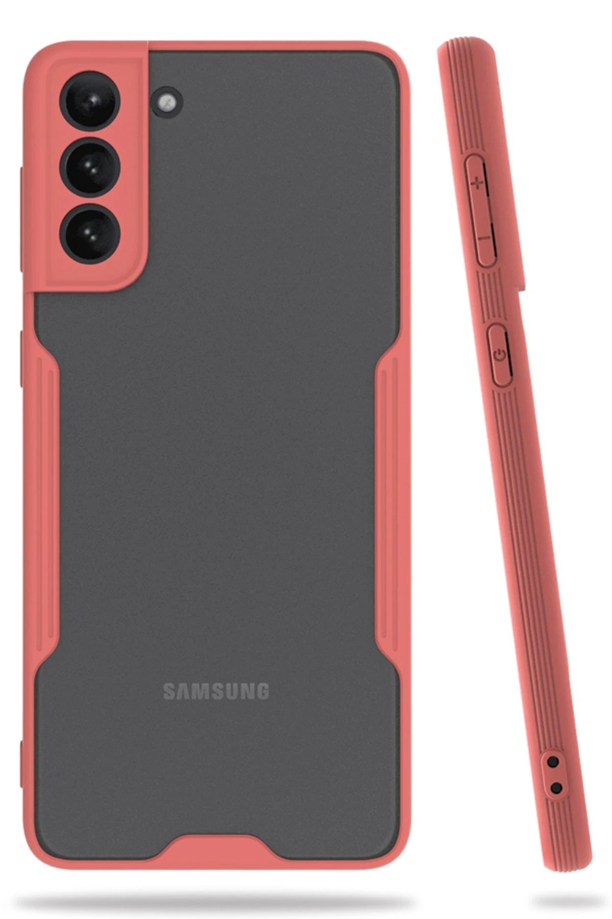 Samsung Galaxy S21 Plus Kılıf Platin Silikon - Pembe-(5796)