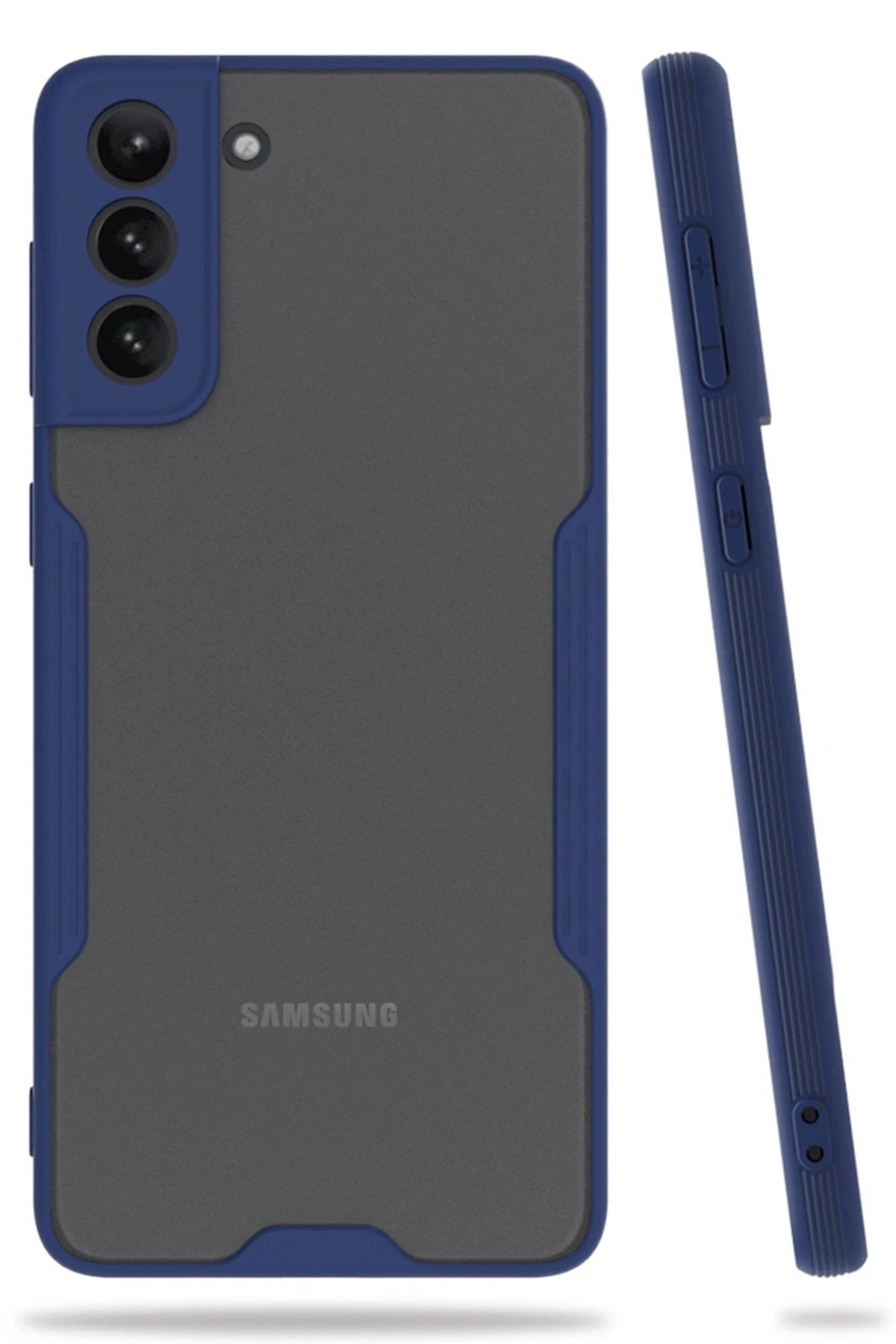 Samsung Galaxy S21 Plus Kılıf Platin Silikon - Lacivert-(5796)