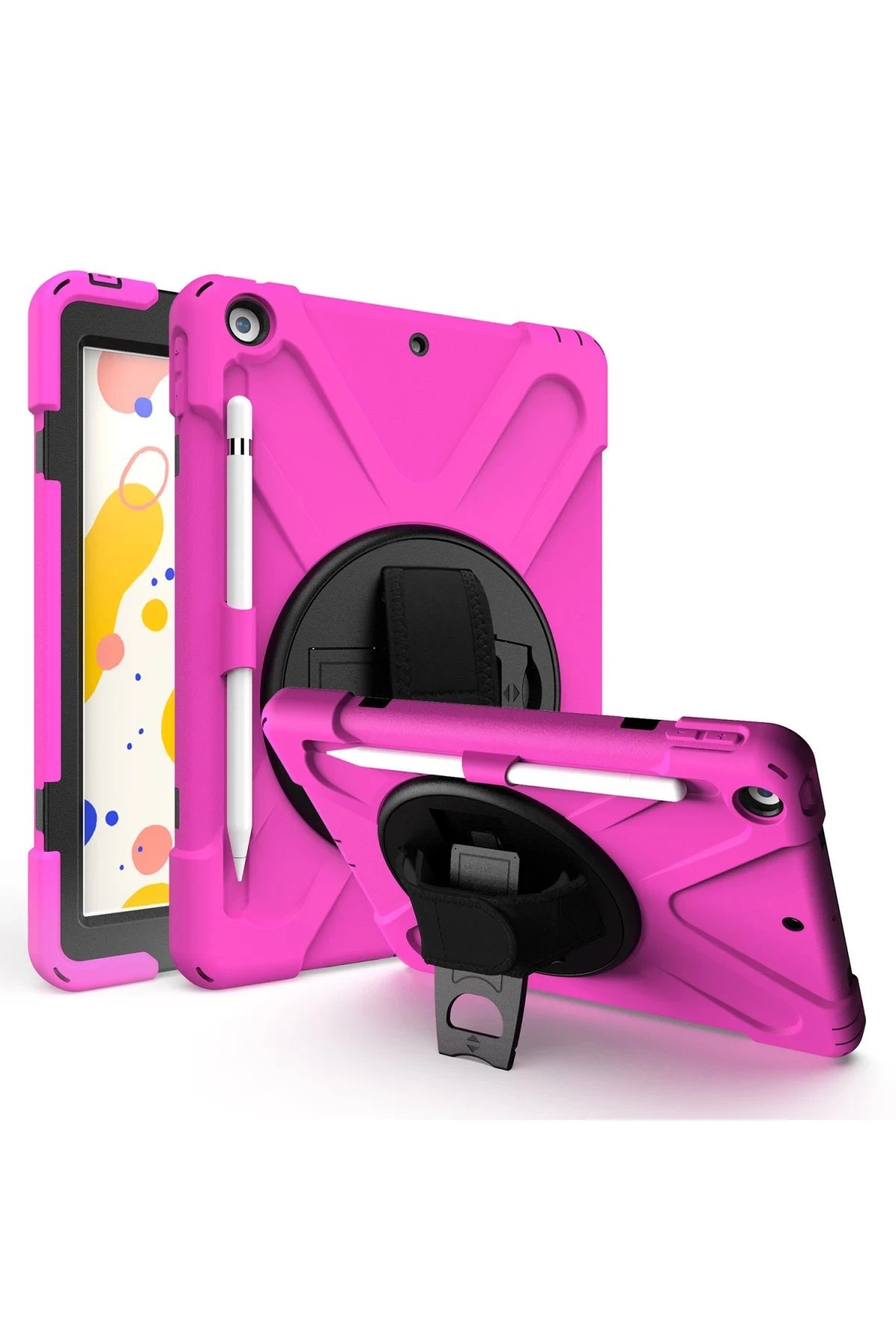 iPad 5 Air 9.7 Kılıf Amazing Tablet Kapak - Pembe-(5796)
