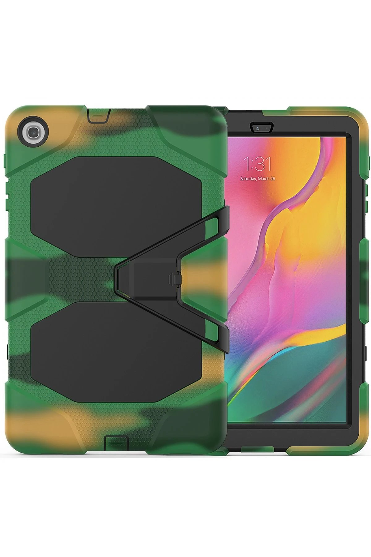 Samsung Galaxy T510 Tab A 10.1 Kılıf Griffin Tablet Kapak - Kamuflaj-(5796)