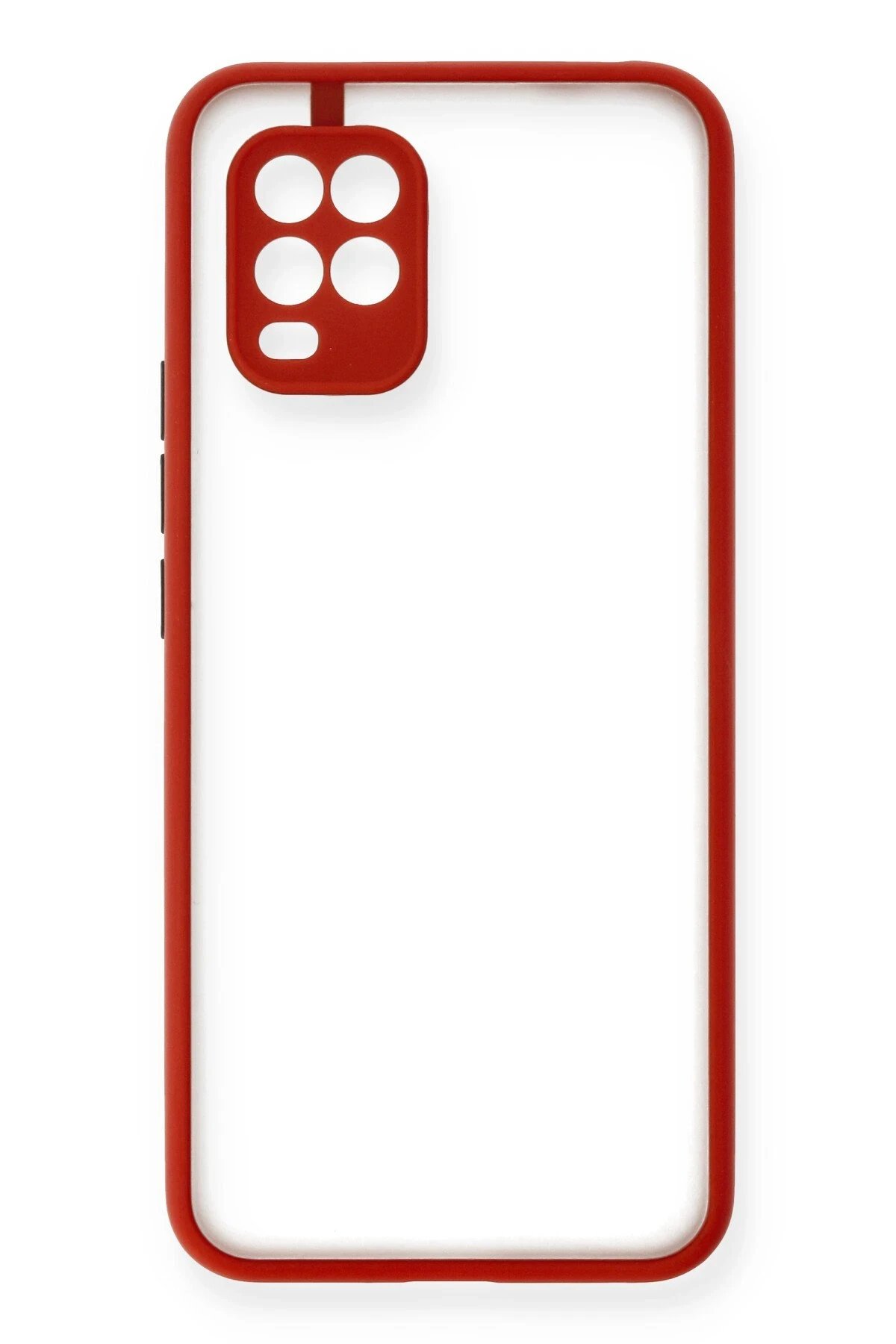 Xiaomi Mi 10 Lite Kılıf Montreal Silikon Kapak - Kırmızı-(5796)