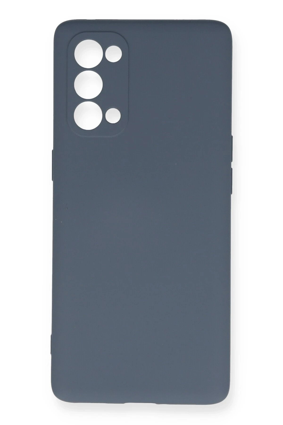 Oppo Reno 5 Pro Kılıf Nano içi Kadife Silikon - Gri-(5796)