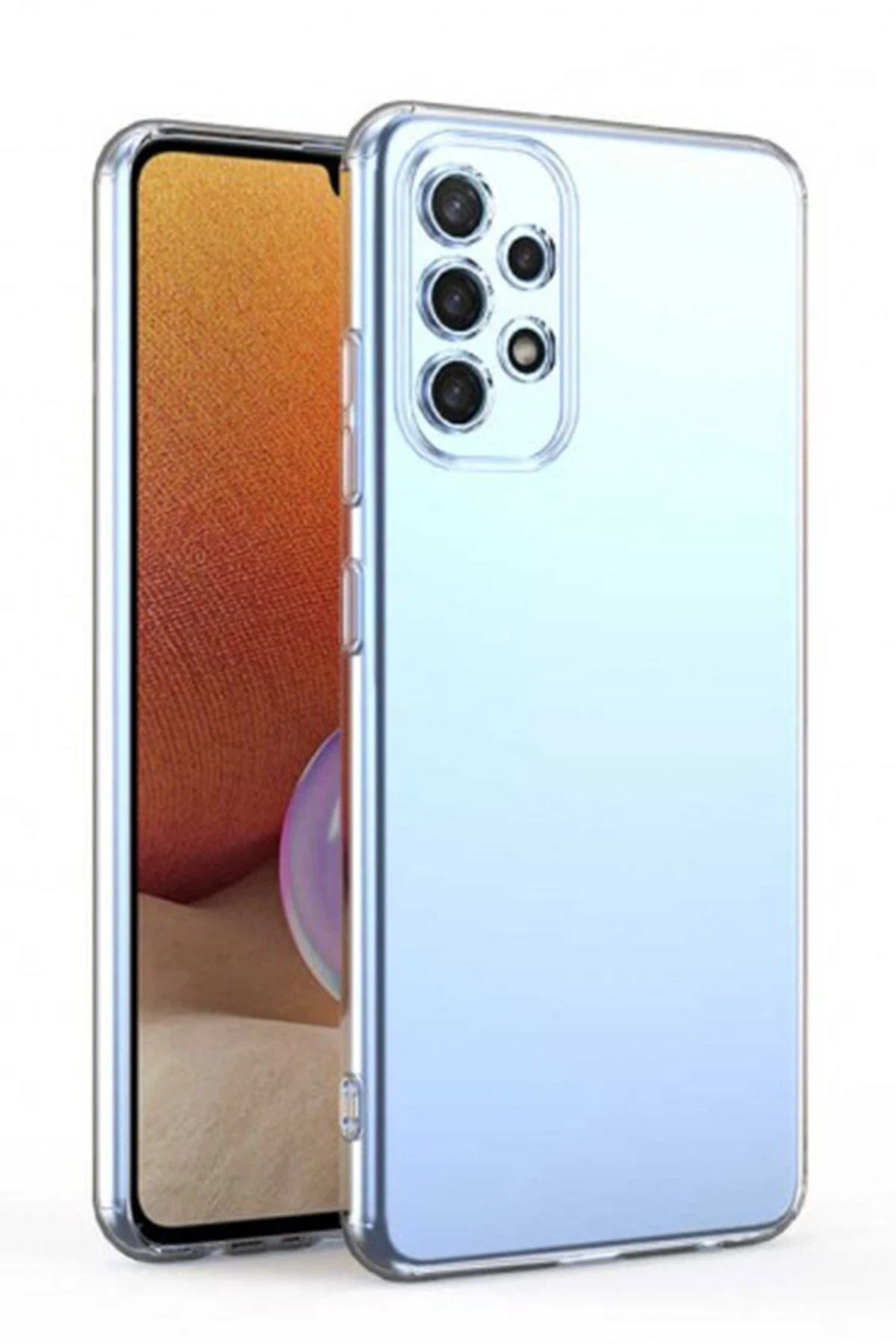 Samsung Galaxy A32 Kılıf Lüx Şeffaf Silikon-(5796)