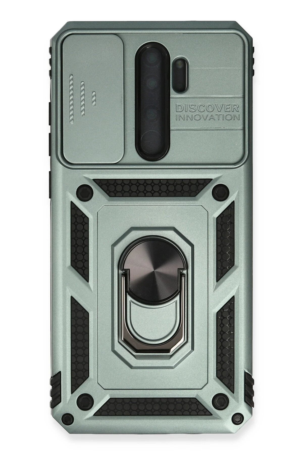 Xiaomi Redmi Note 8 Pro Kılıf Pars Lens Yüzüklü Silikon - Yeşil-(5796)