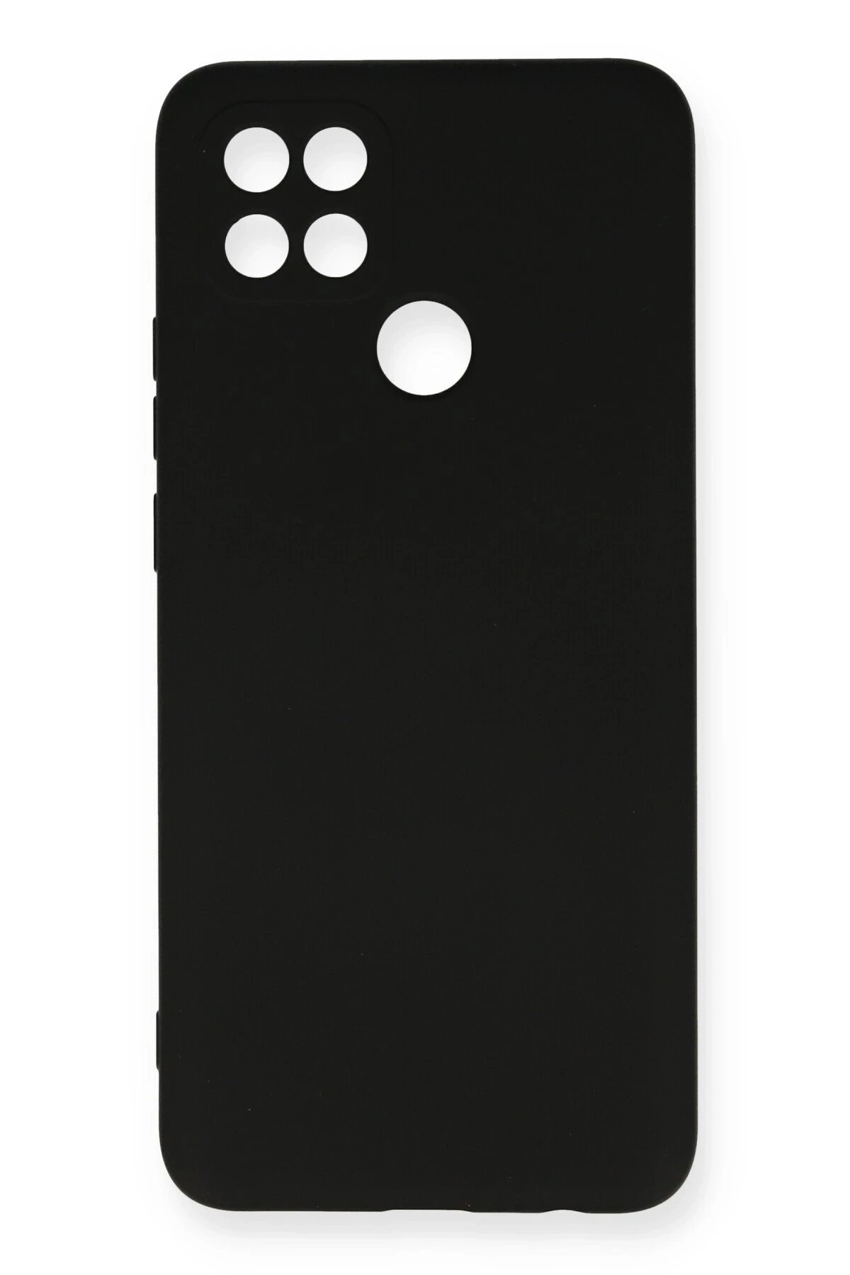 Oppo A15 Kılıf Nano içi Kadife Silikon - Siyah-(5796)
