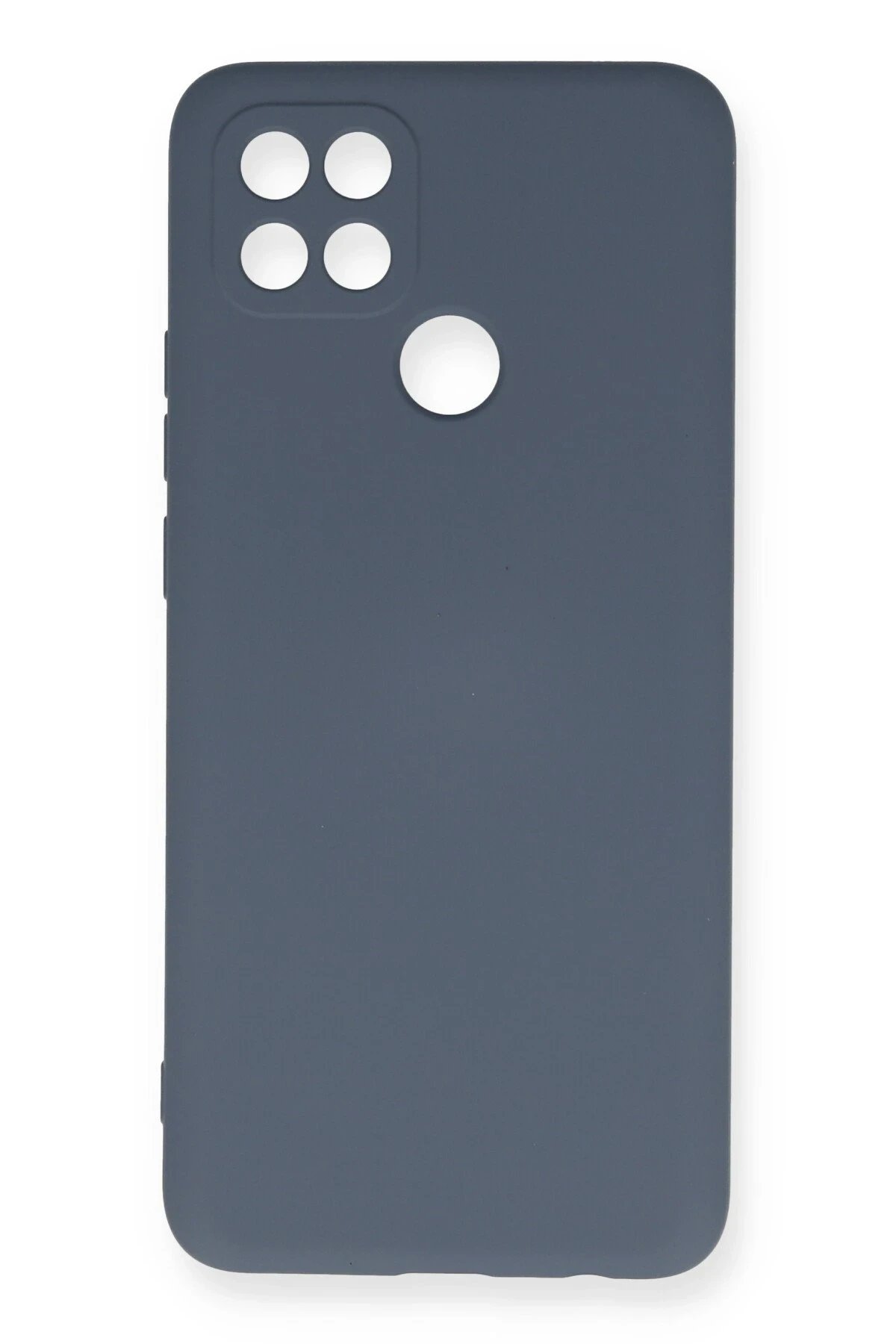Oppo A15 Kılıf Nano içi Kadife Silikon - Gri-(5796)