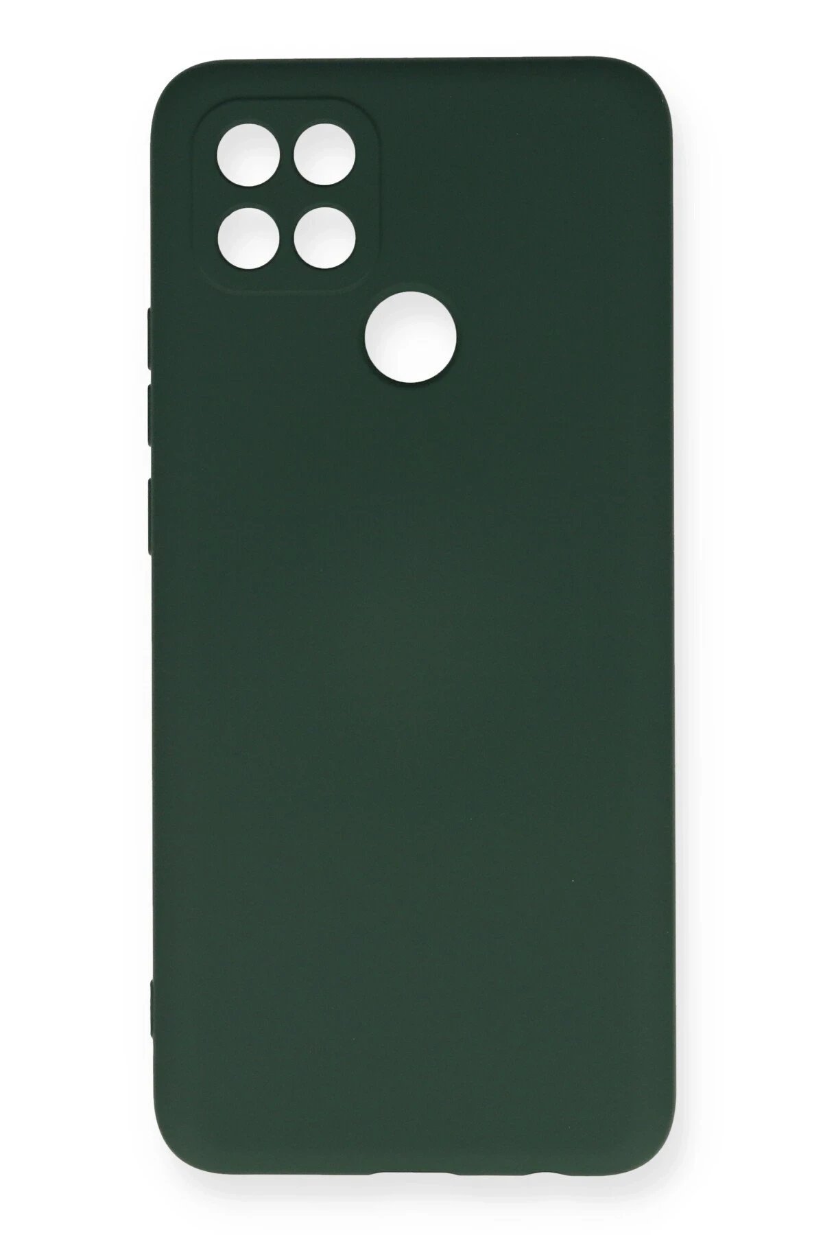 Oppo A15 Kılıf Nano içi Kadife Silikon - Koyu Yeşil-(5796)