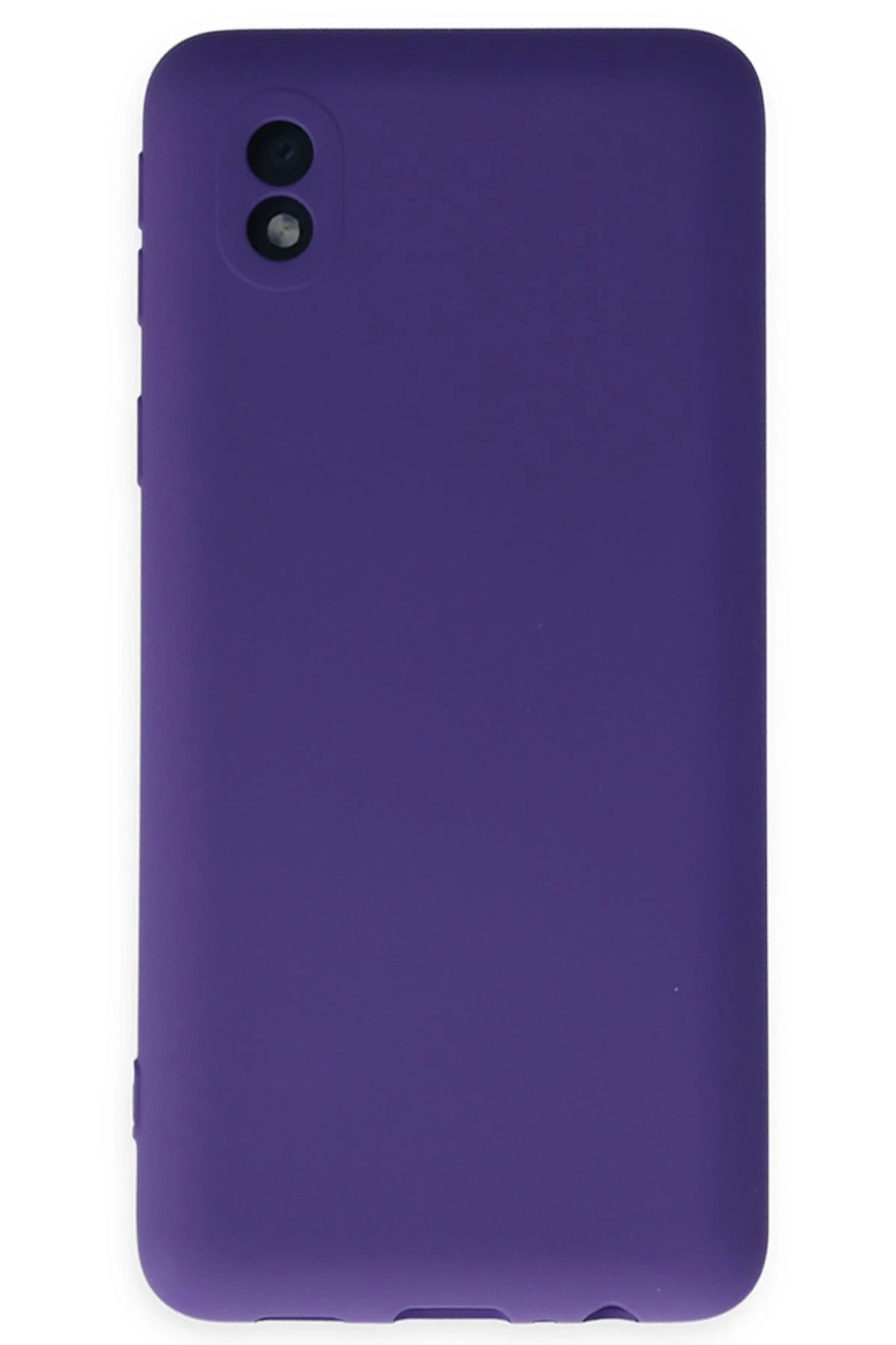 Samsung Galaxy A01 Core Kılıf Nano içi Kadife Silikon - Mor-(5796)