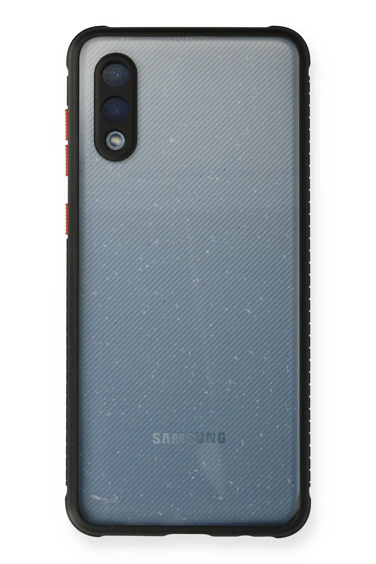 Samsung Galaxy A02 Kılıf Miami Şeffaf Silikon - Siyah-(5796)