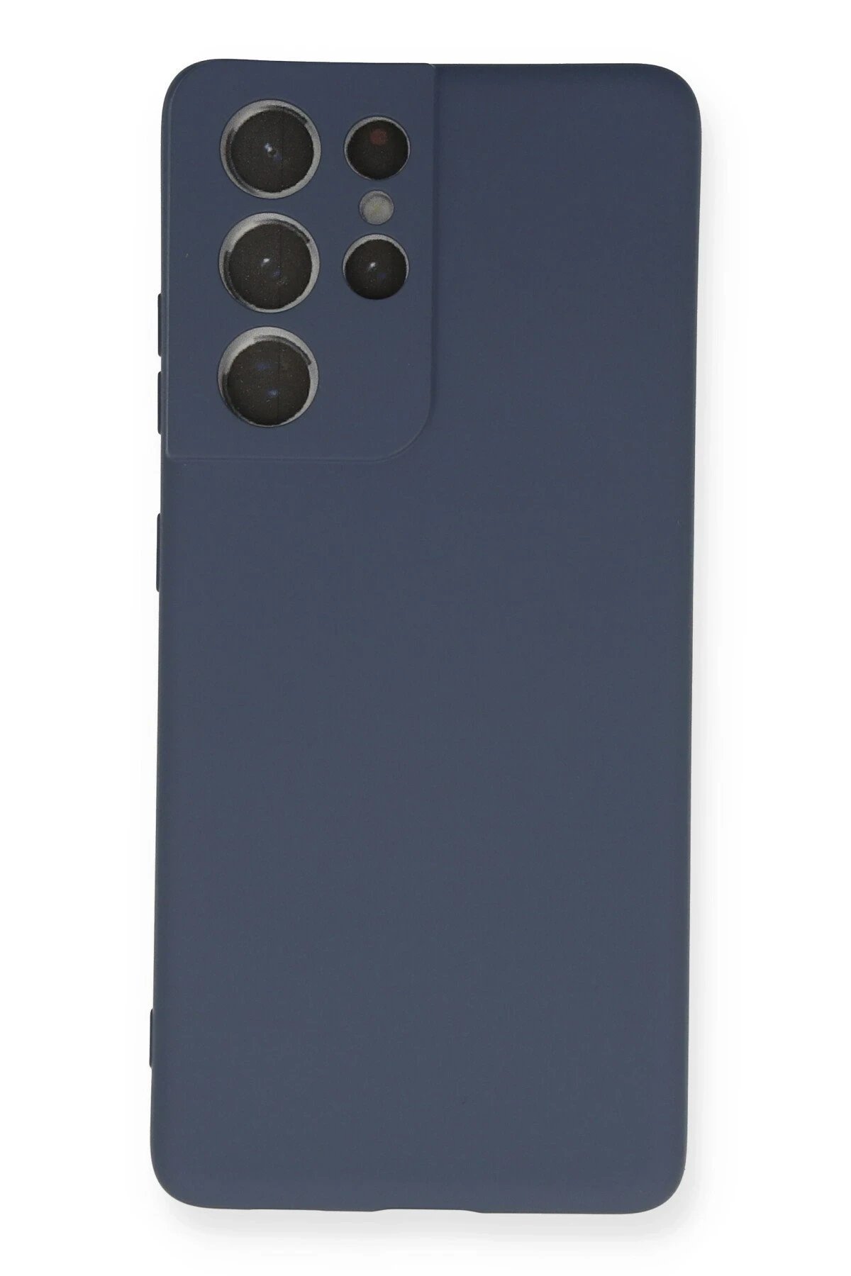 Samsung Galaxy S21 Ultra Kılıf Nano içi Kadife Silikon - Gri-(5796)