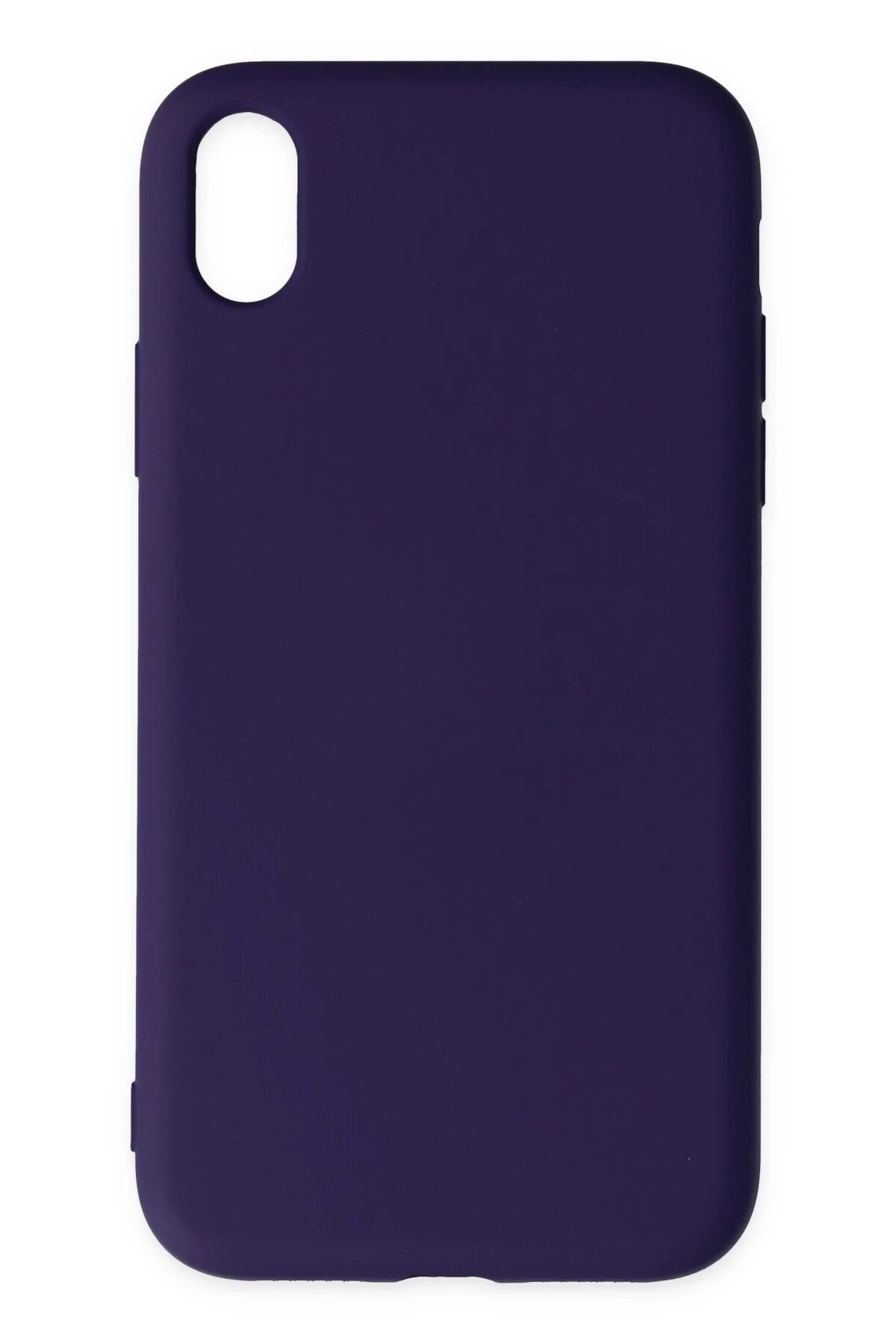 iPhone XR Kılıf Nano içi Kadife Silikon - Mor-(5796)