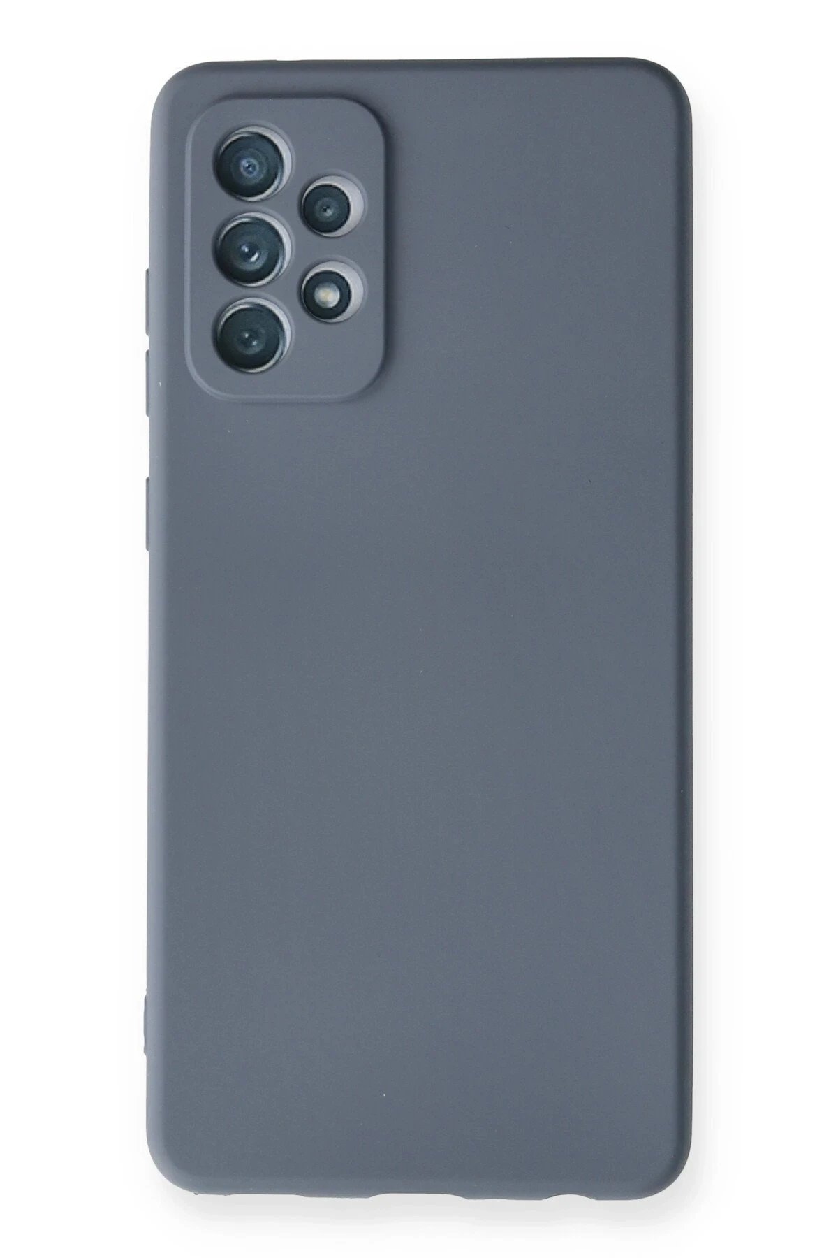 Samsung Galaxy A72 Kılıf Nano içi Kadife Silikon - Gri-(5796)