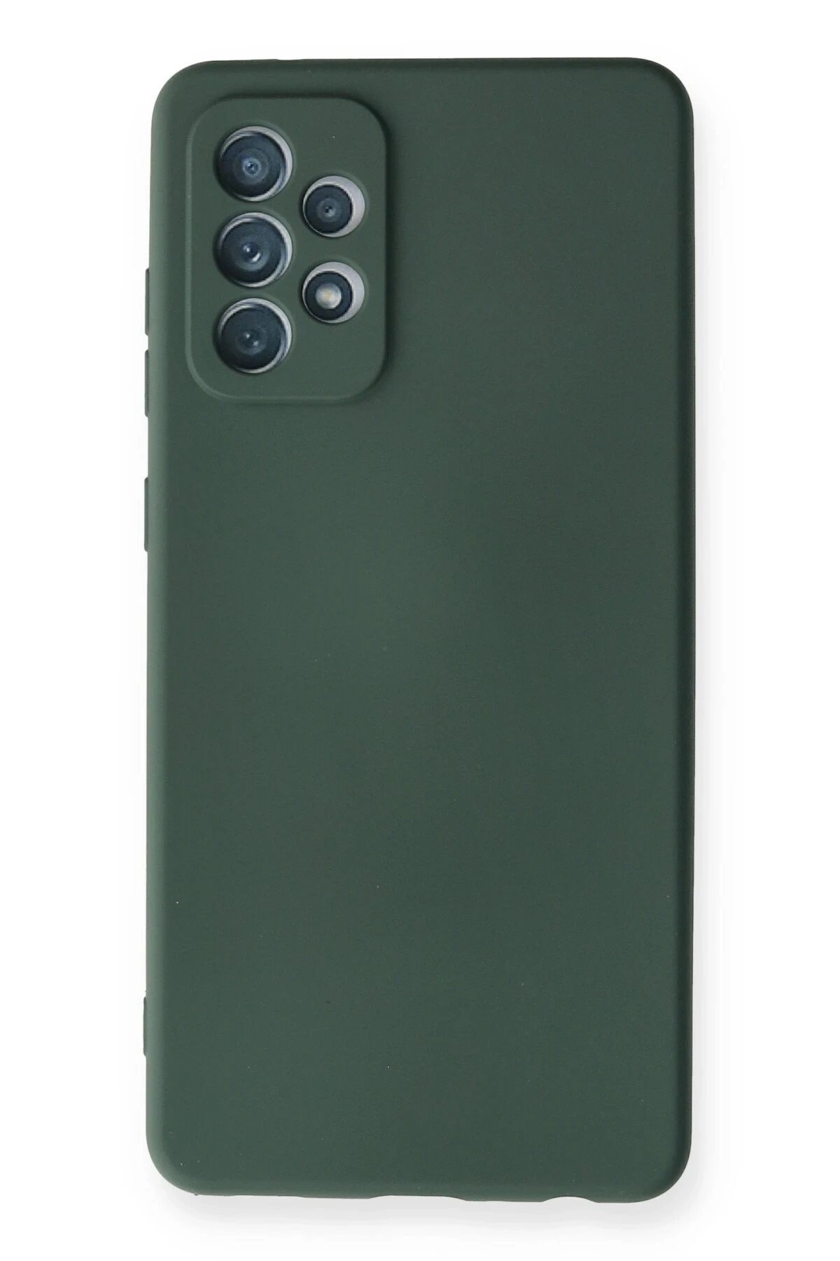 Samsung Galaxy A72 Kılıf Nano içi Kadife Silikon - Koyu Yeşil-(5796)