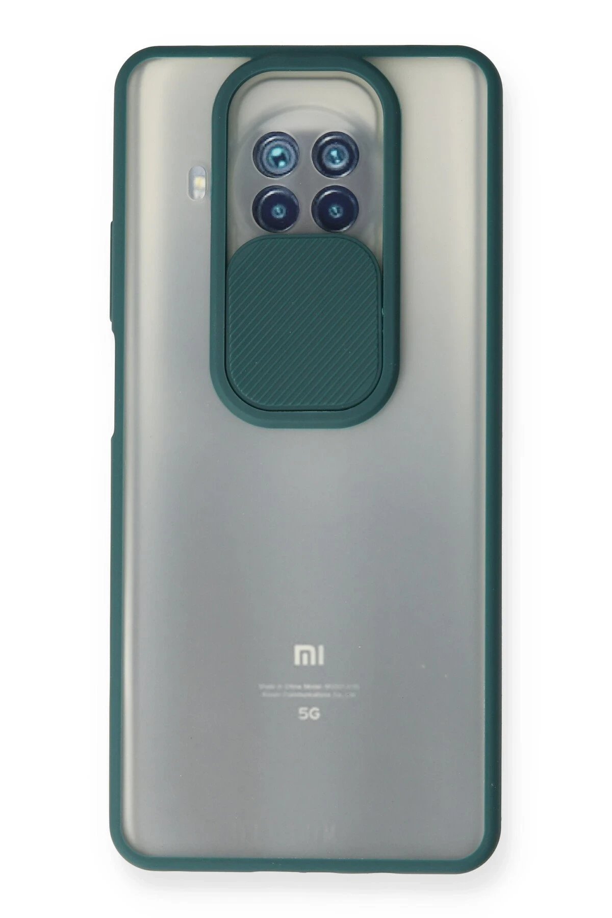 Xiaomi Mi 10T Lite Kılıf Palm Buzlu Kamera Sürgülü Silikon - Yeşil-(5796)