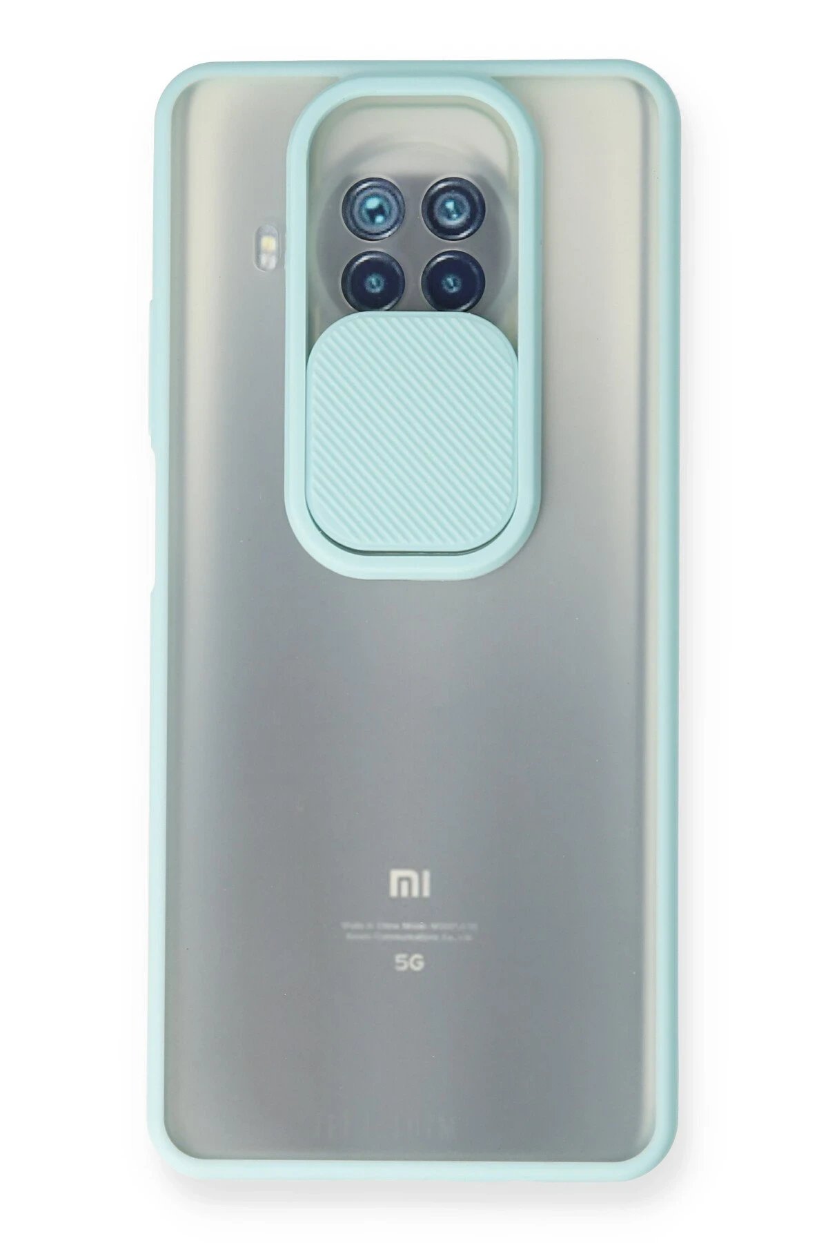 Xiaomi Mi 10T Lite Kılıf Palm Buzlu Kamera Sürgülü Silikon - Turkuaz-(5796)