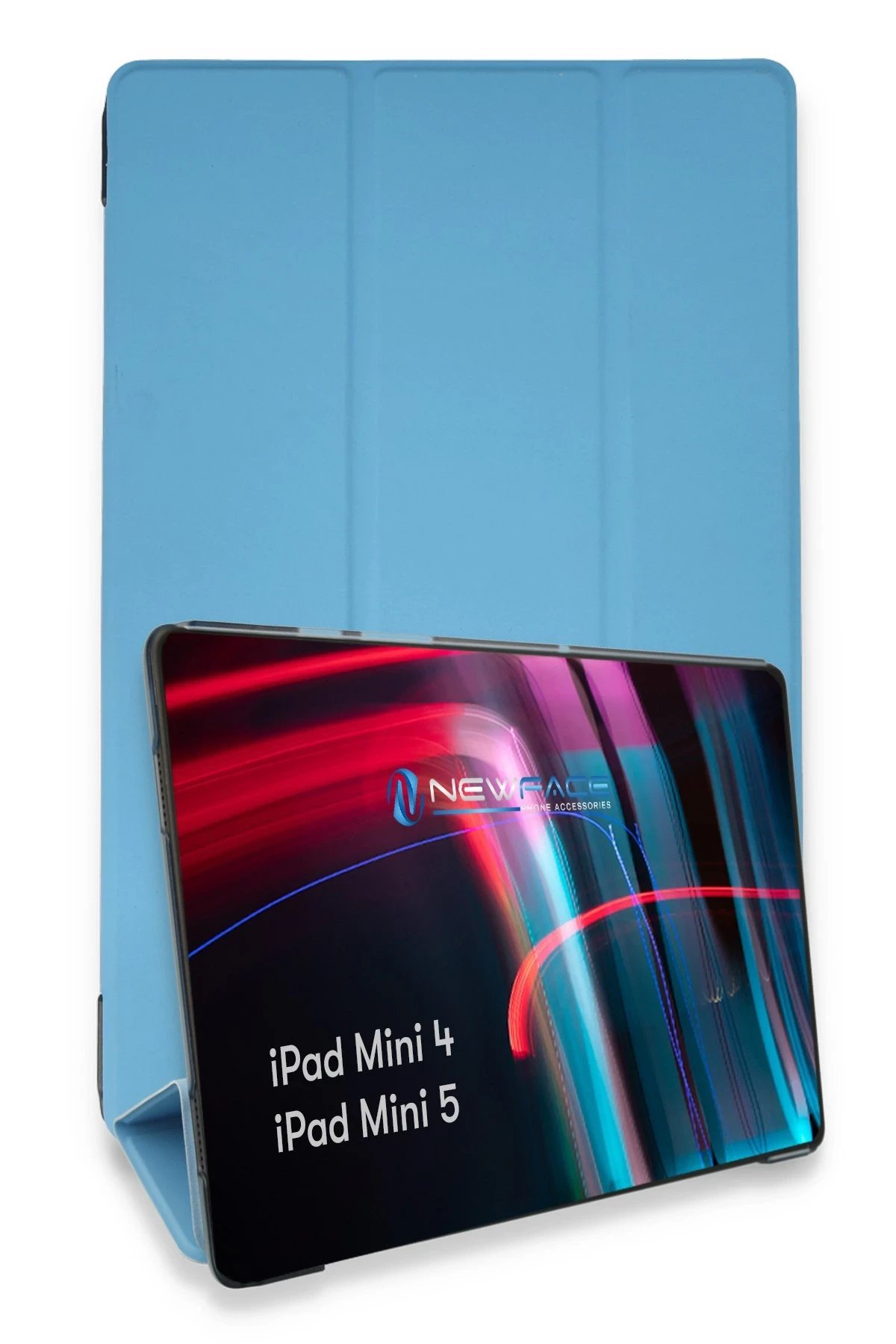 iPad Mini 5 Kılıf Tablet Smart Kılıf - Mavi-(5796)