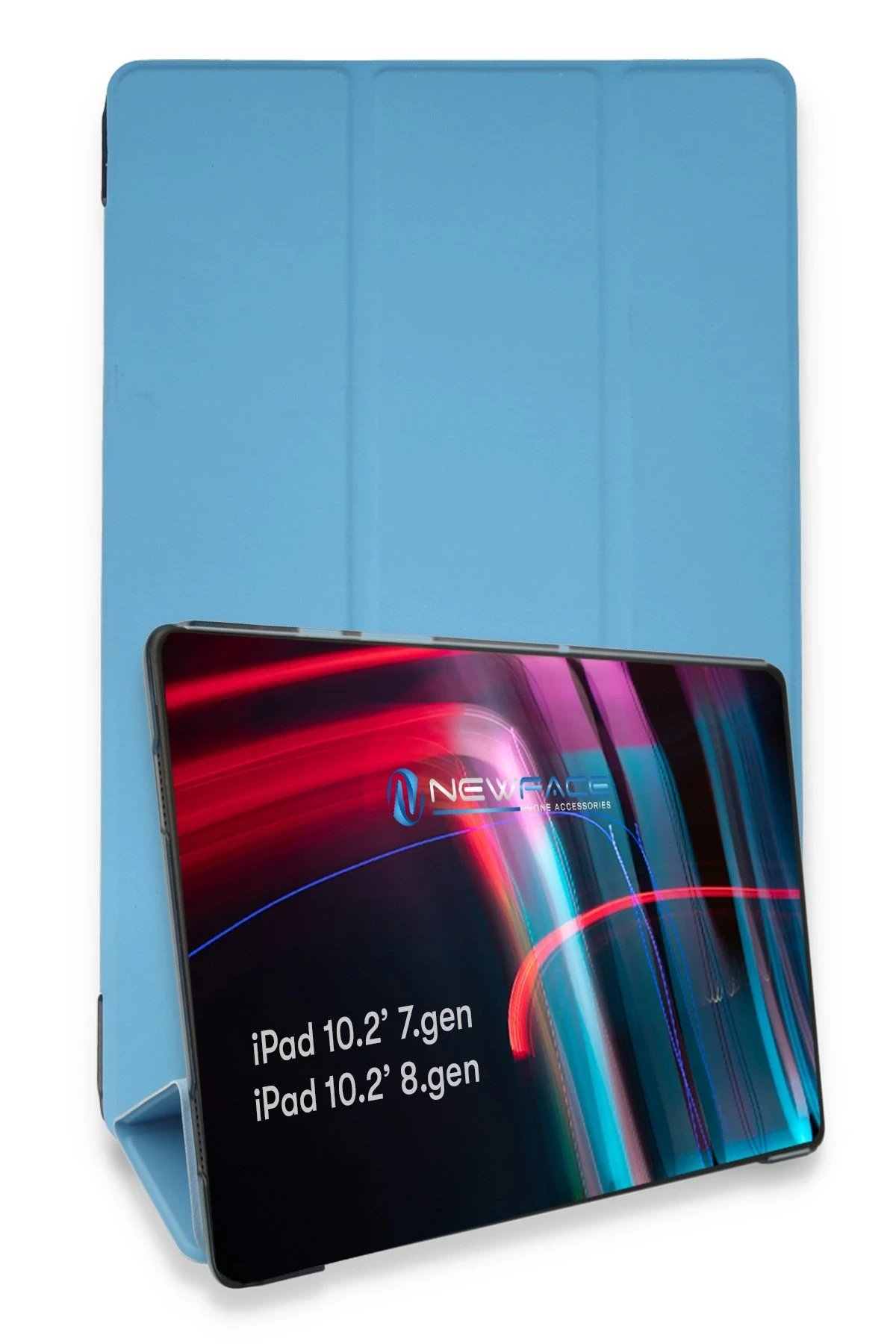 iPad 10.2 (7.nesil) Kılıf Tablet Smart Kılıf - Mavi-(5796)