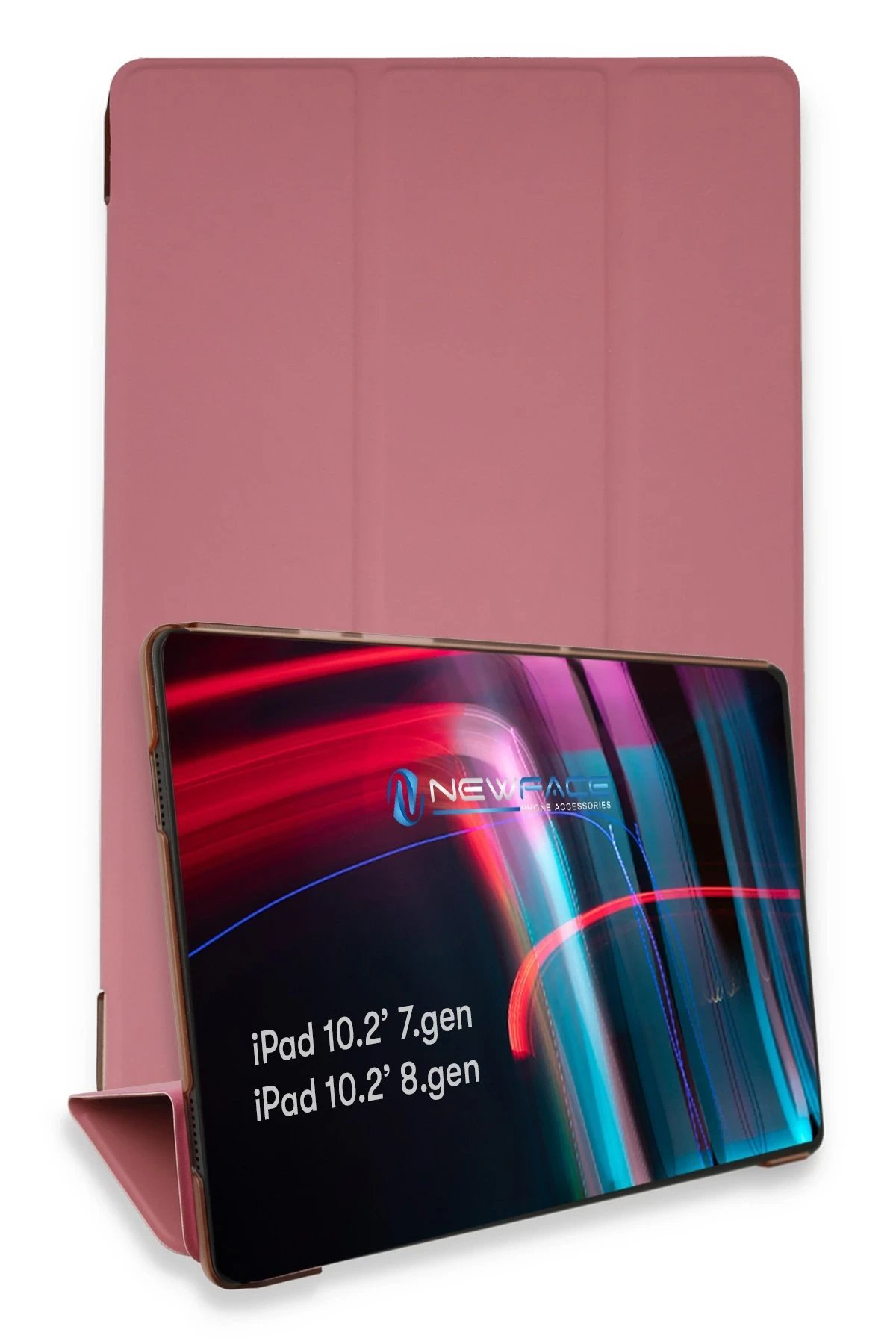 iPad 10.2 (7.nesil) Kılıf Tablet Smart Kılıf - Pembe-(5796)