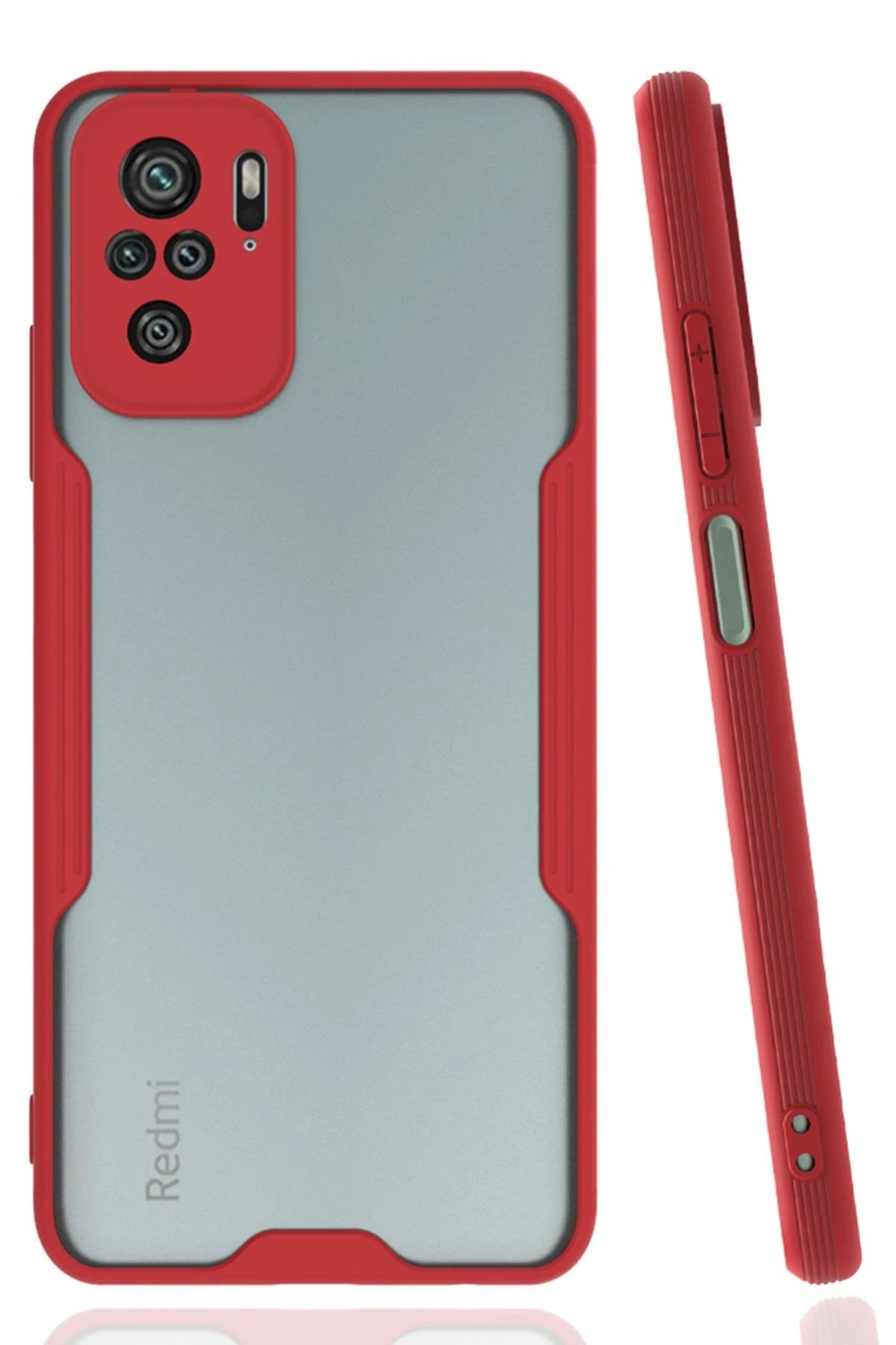 Xiaomi Redmi Note 10 Kılıf Platin Silikon - Kırmızı-(5796)