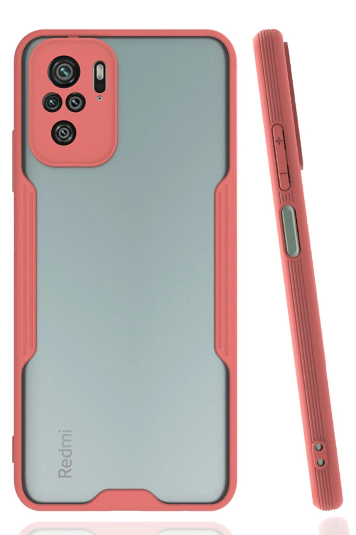 Xiaomi Redmi Note 10 Kılıf Platin Silikon - Pembe-(5796)