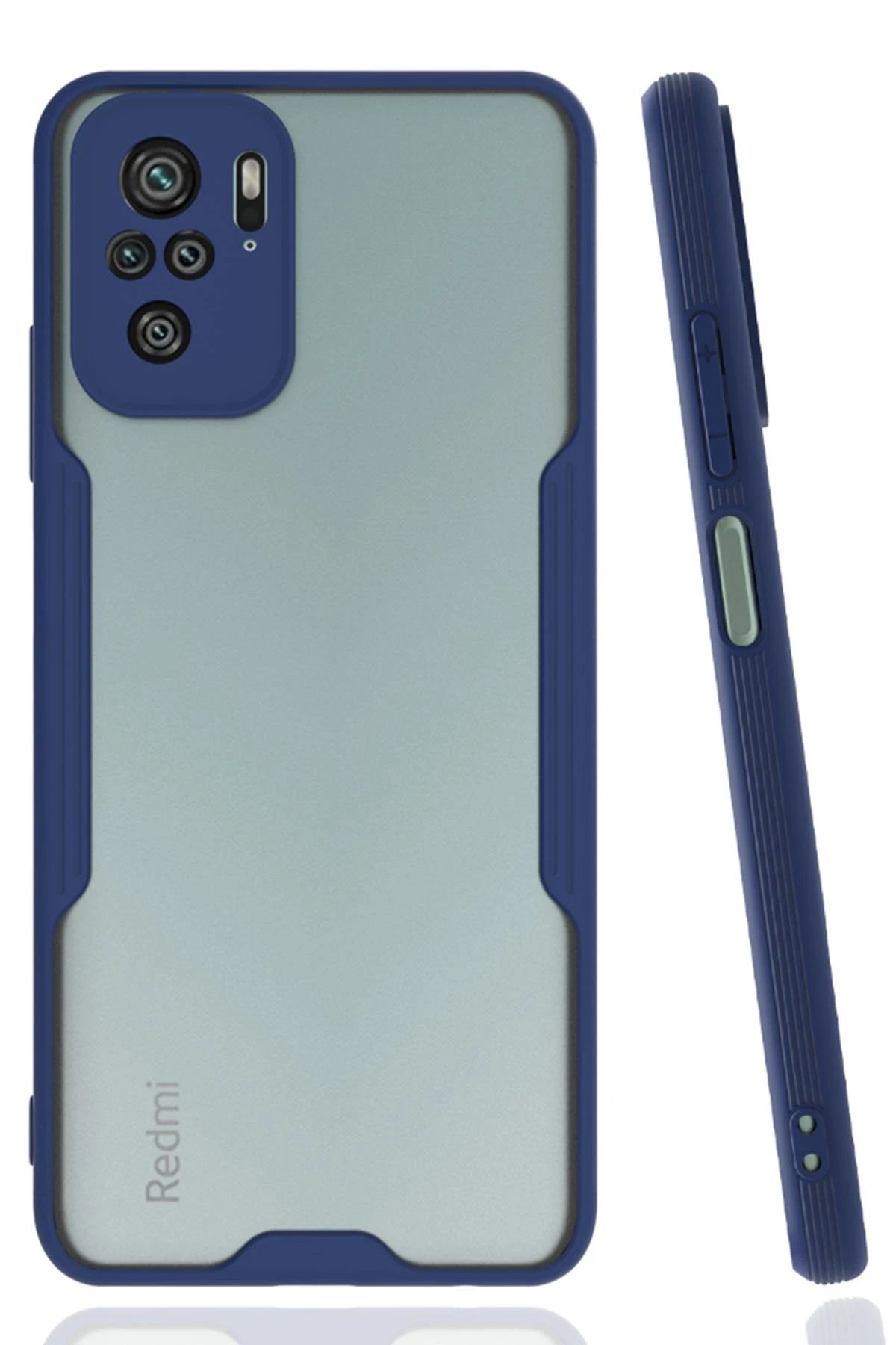 Xiaomi Redmi Note 10 Kılıf Platin Silikon - Lacivert-(5796)