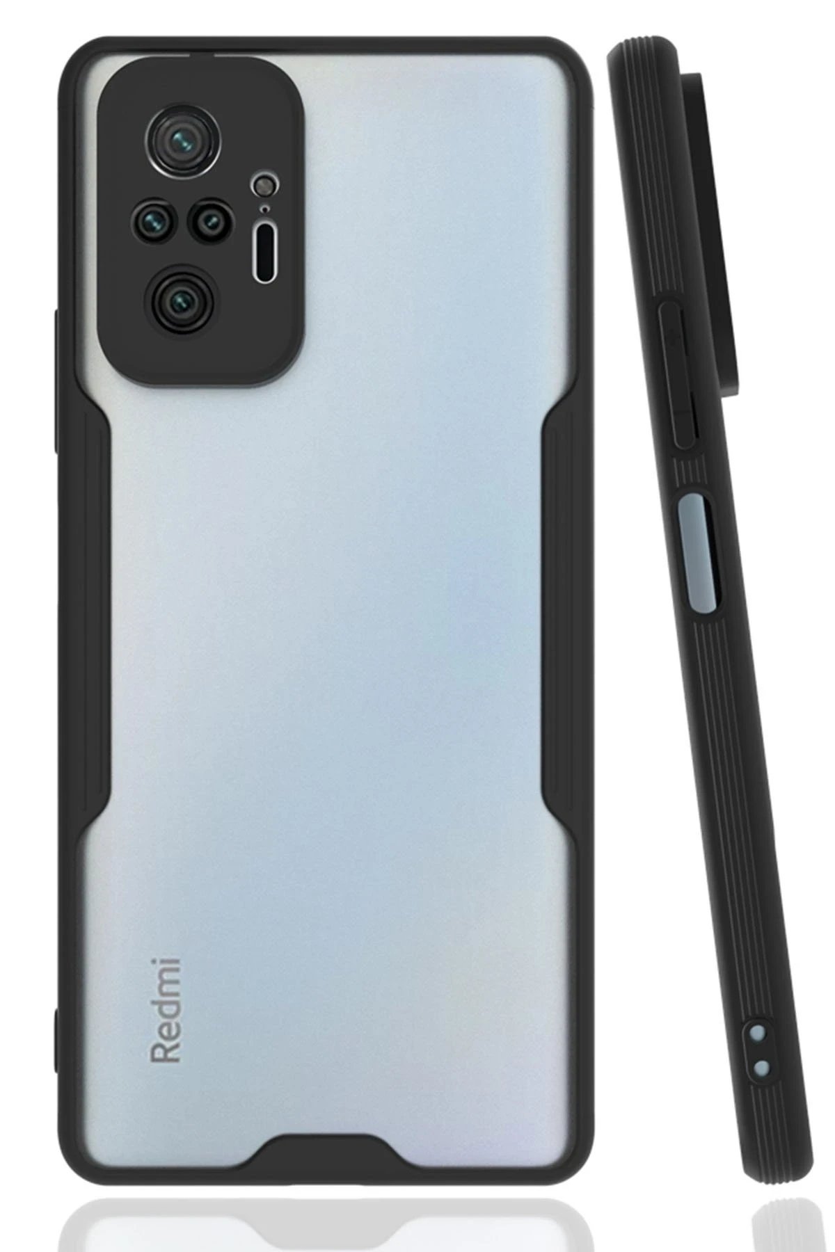 Xiaomi Redmi Note 10 Pro Kılıf Platin Silikon - Siyah-(5796)