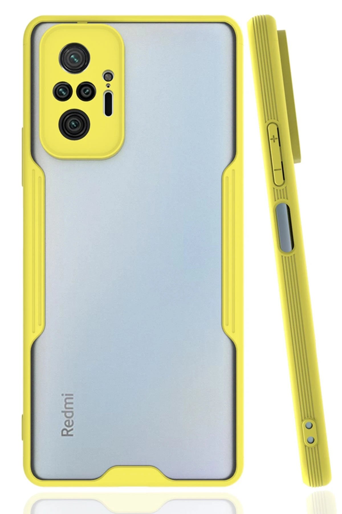 Xiaomi Redmi Note 10 Pro Kılıf Platin Silikon - Sarı-(5796)