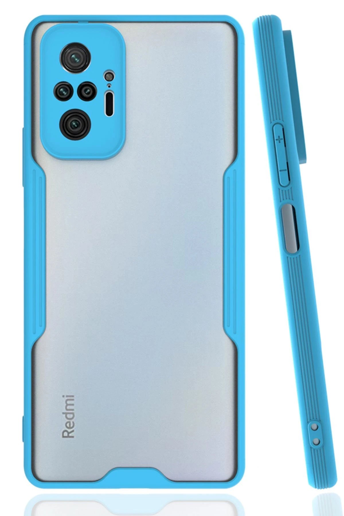 Xiaomi Redmi Note 10 Pro Kılıf Platin Silikon - Mavi-(5796)