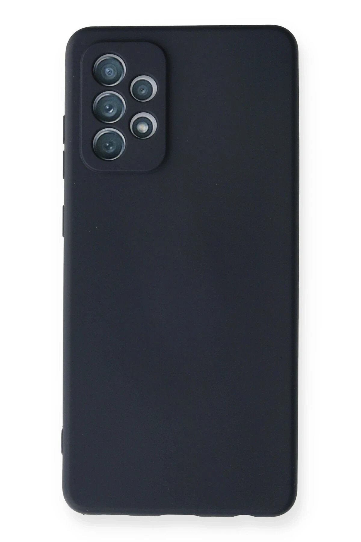 Samsung Galaxy A72 Kılıf Nano içi Kadife Silikon - Lacivert-(5796)